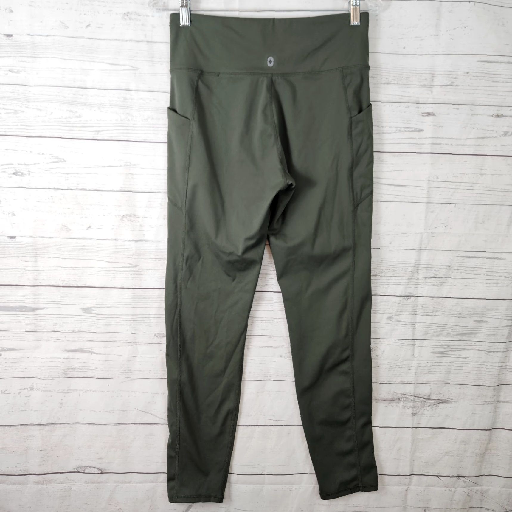 Vintage VINTAGE? (No) Figs Womens Leggings Size Large Green Pockets High Rise Size 36" / US 14 / IT 50 - 3 Thumbnail
