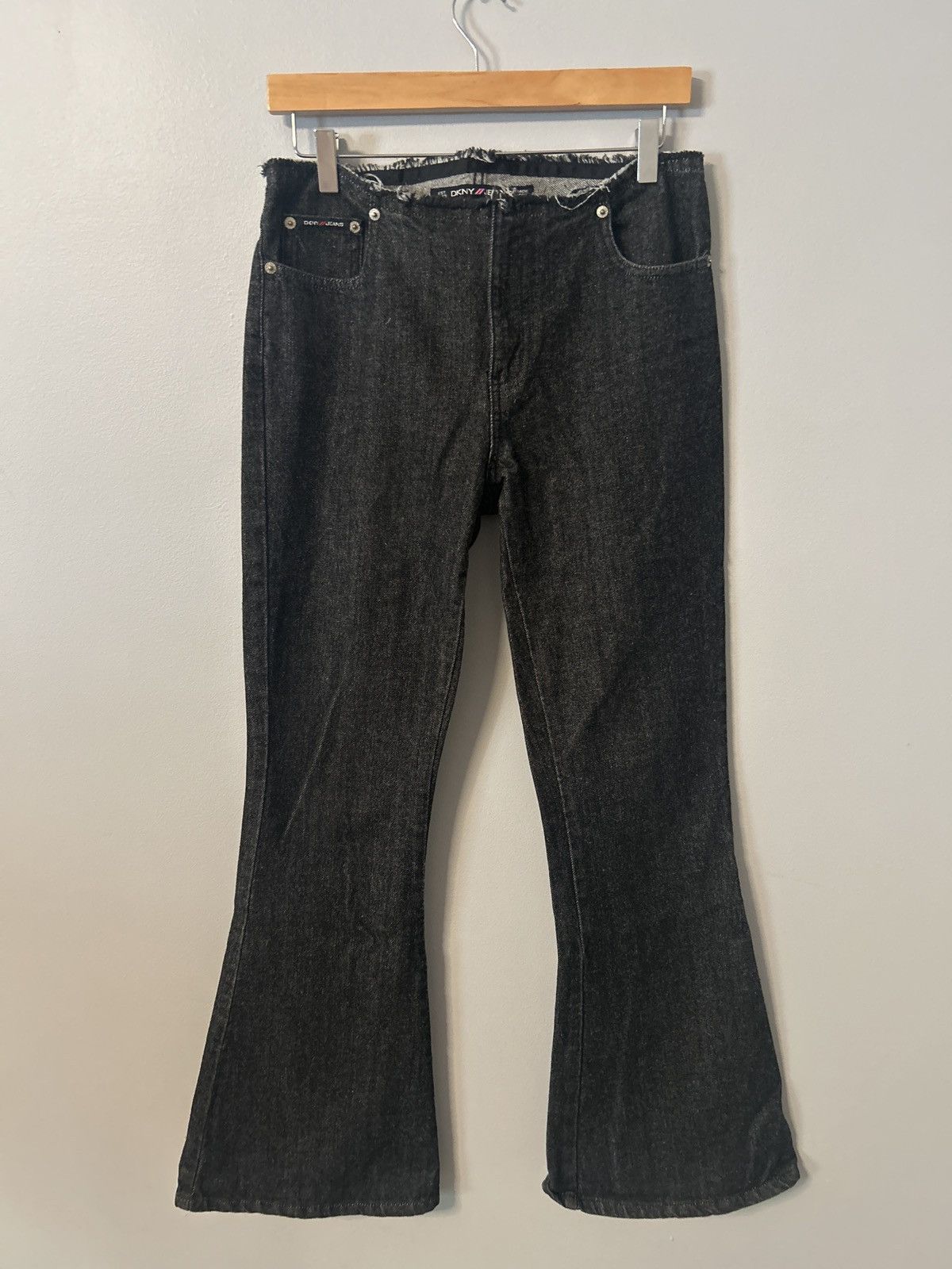 DKNY DKNY Flared Black Jeans Size 32" / US 10 / IT 46 - 1 Thumbnail