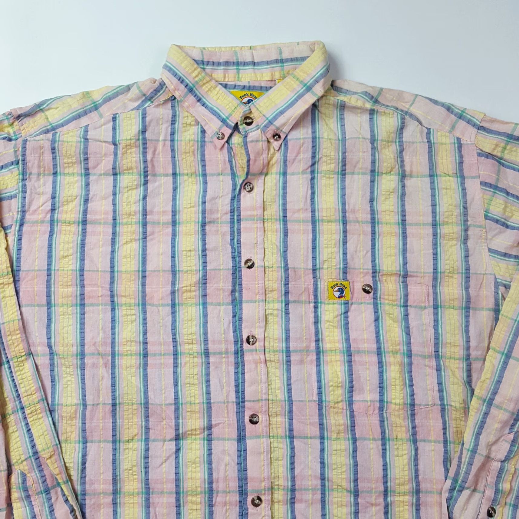 Vintage VINTAGE Duck Head Shirt XL Pink Plaid Button-Up Collared 90s Retro Workwear Mens Size US XL / EU 56 / 4 - 2 Thumbnail