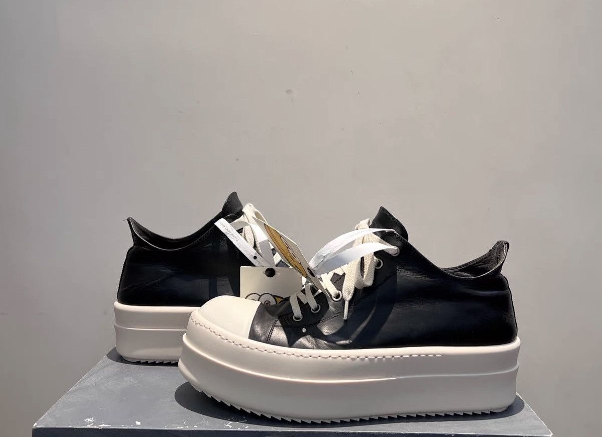 Rick Owens Rick Owens Thick-Sole Leather Converse-Inspired Sneakers Size US 8.5 / EU 41-42 - 3 Thumbnail