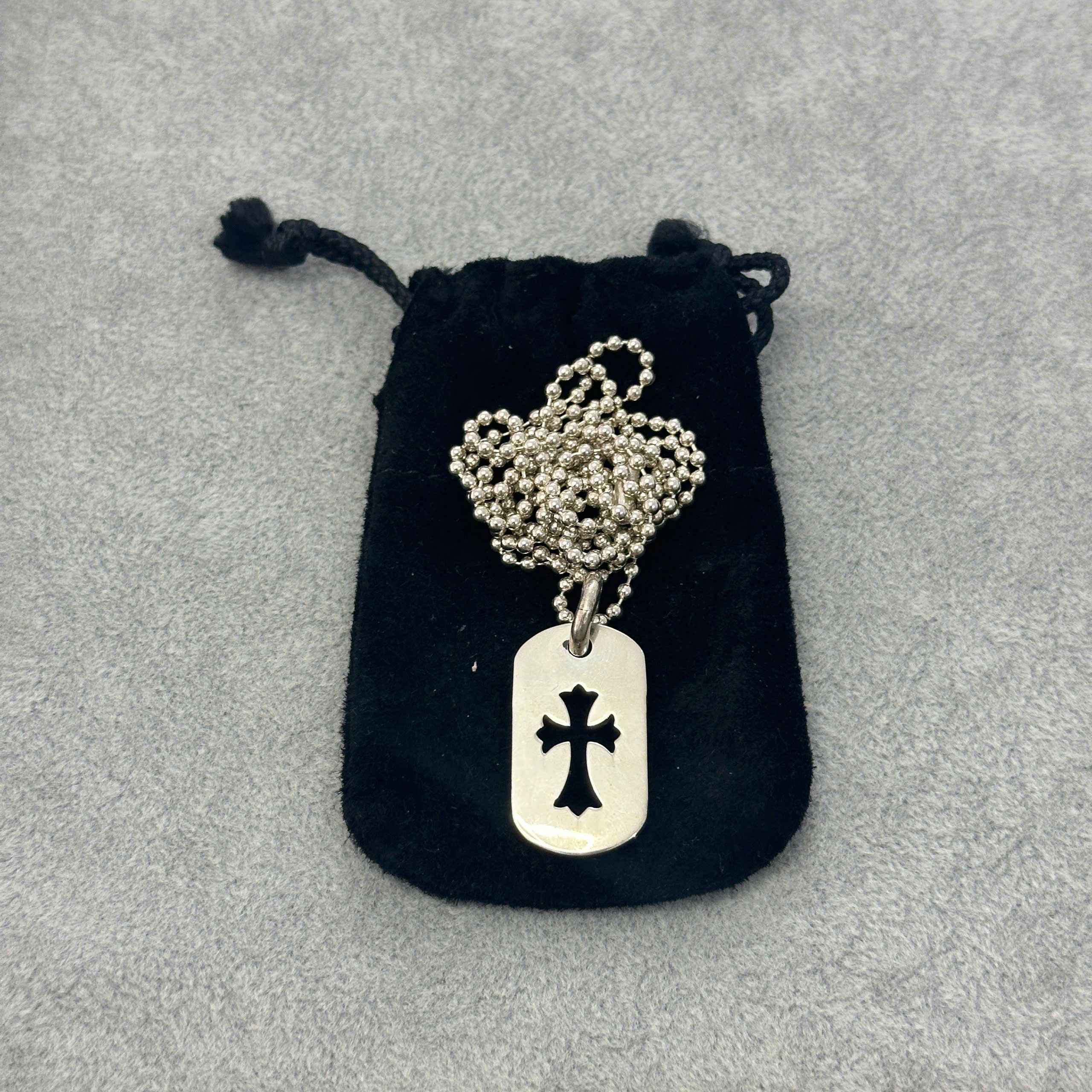 Chrome Hearts Chrome Hearts Dog SML Coss sliver necklace Size ONE SIZE - 4 Thumbnail