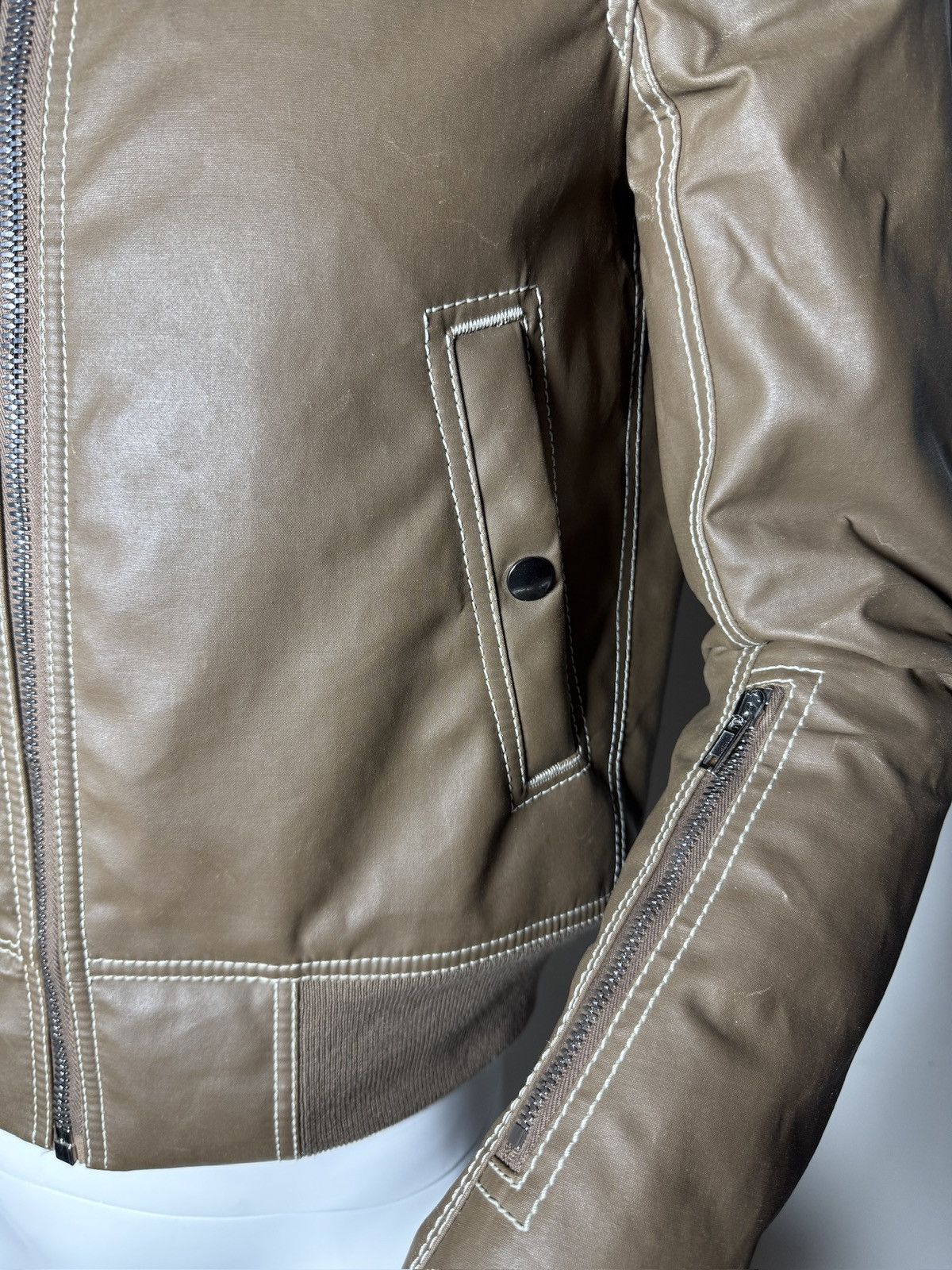 Rick Owens Drkshdw Rick Owens DRKSHDW Caramel Leather Bomber Jacket – FW17 Size US S / EU 44-46 / 1 - 6 Thumbnail
