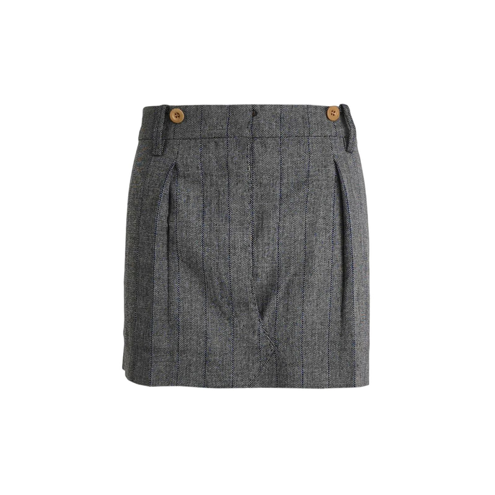 Prada Prada Striped Wool Mini Skirt Size 40 Size 27" / US 4 / IT 40 - 1 Thumbnail