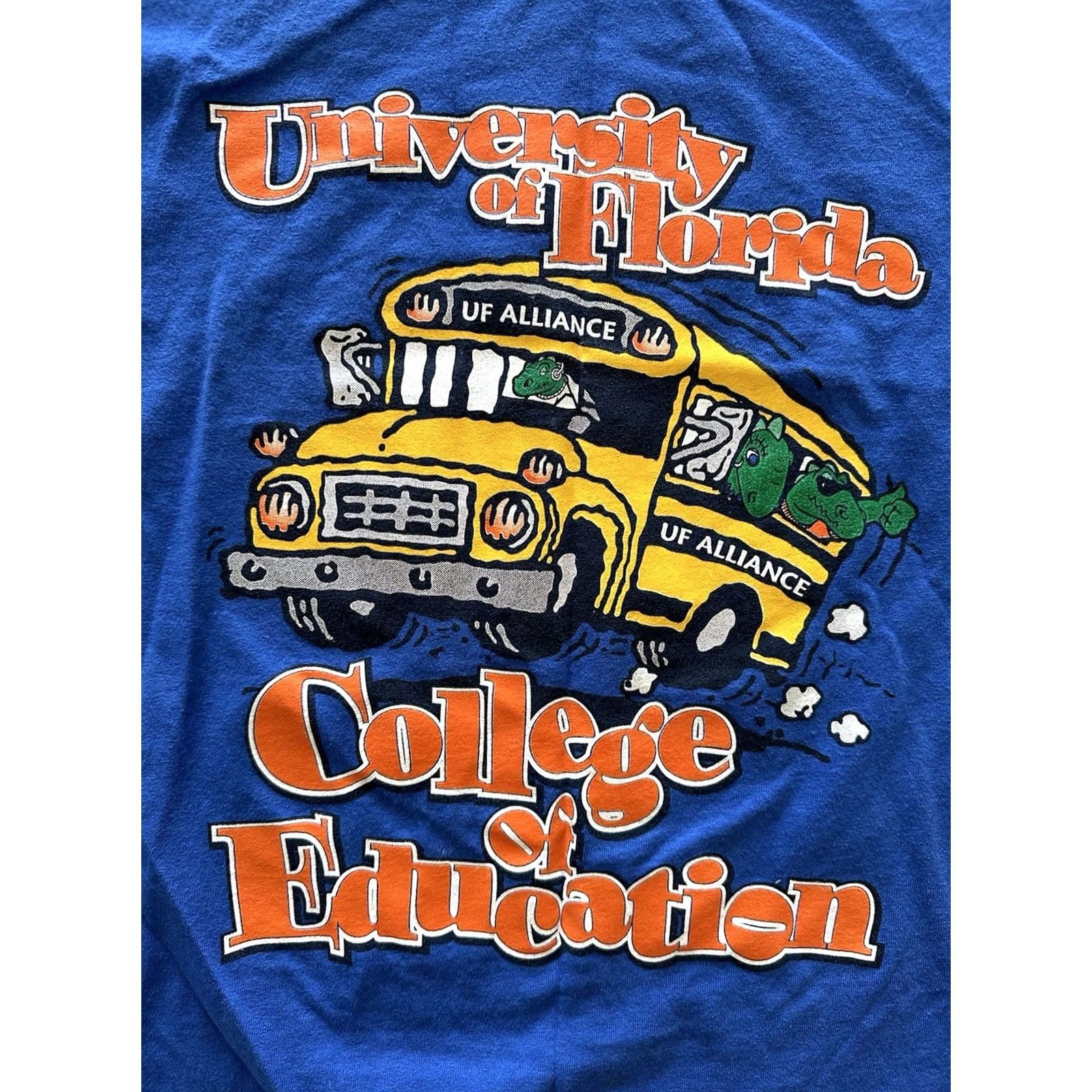 Gildan VINTAGE University Of Florida College Of Education Men’s Size Medium Blue Y2K T-Shirt Size US M / EU 48-50 / 2 - 2 Thumbnail