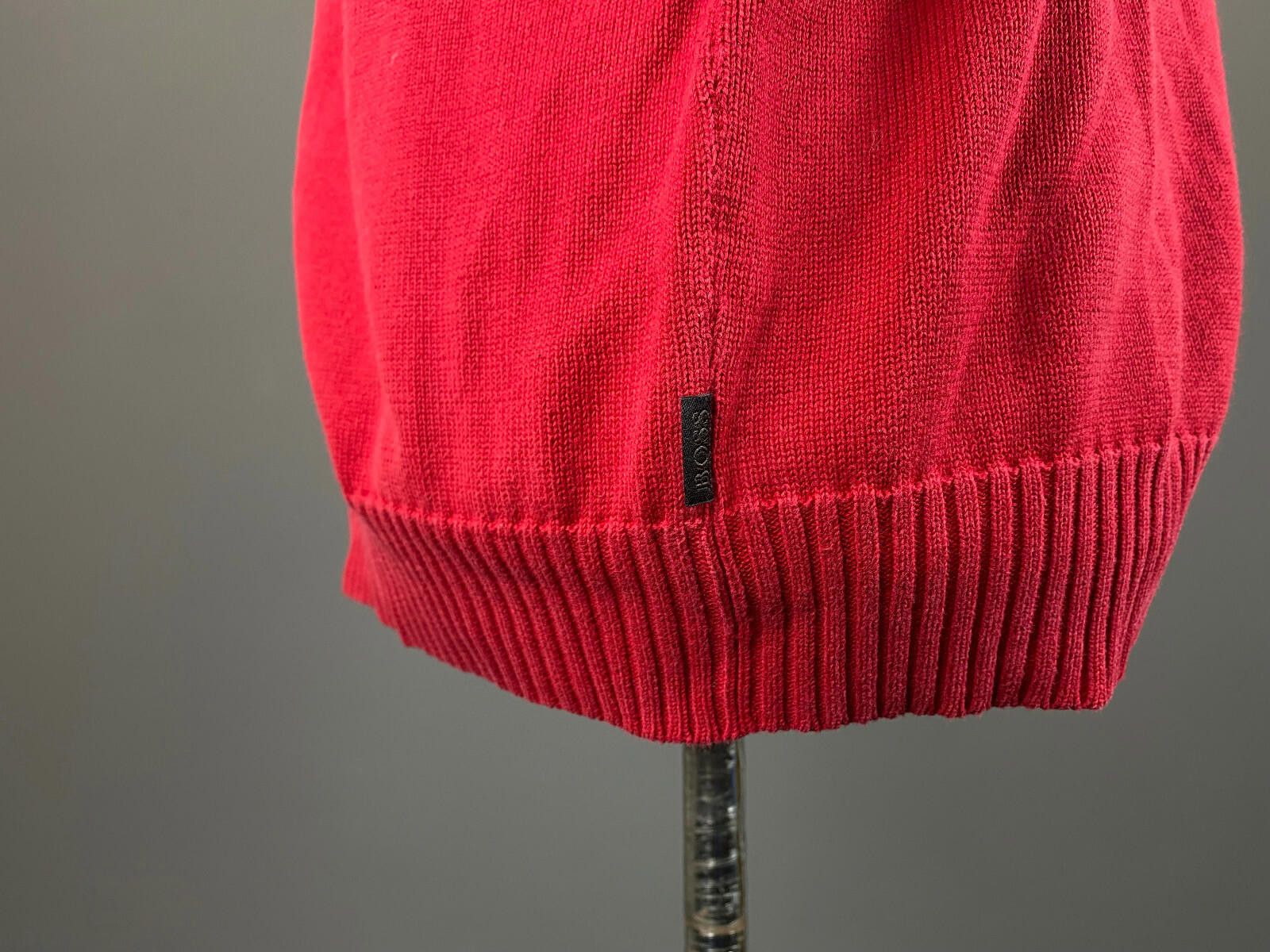 Hugo Boss Men Hugo Boss Red Cotton Long Sleeve Knit Sweater Size 52 Size US M / EU 48-50 / 2 - 5 Thumbnail