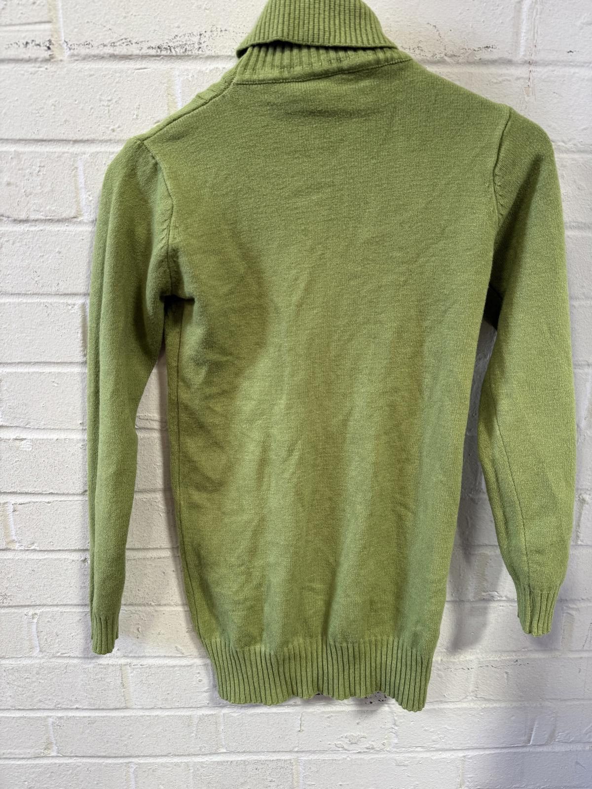 Unknown London Green Cable Knit Turtleneck Sweater Size M / US 6-8 / IT 42-44 - 1 Thumbnail