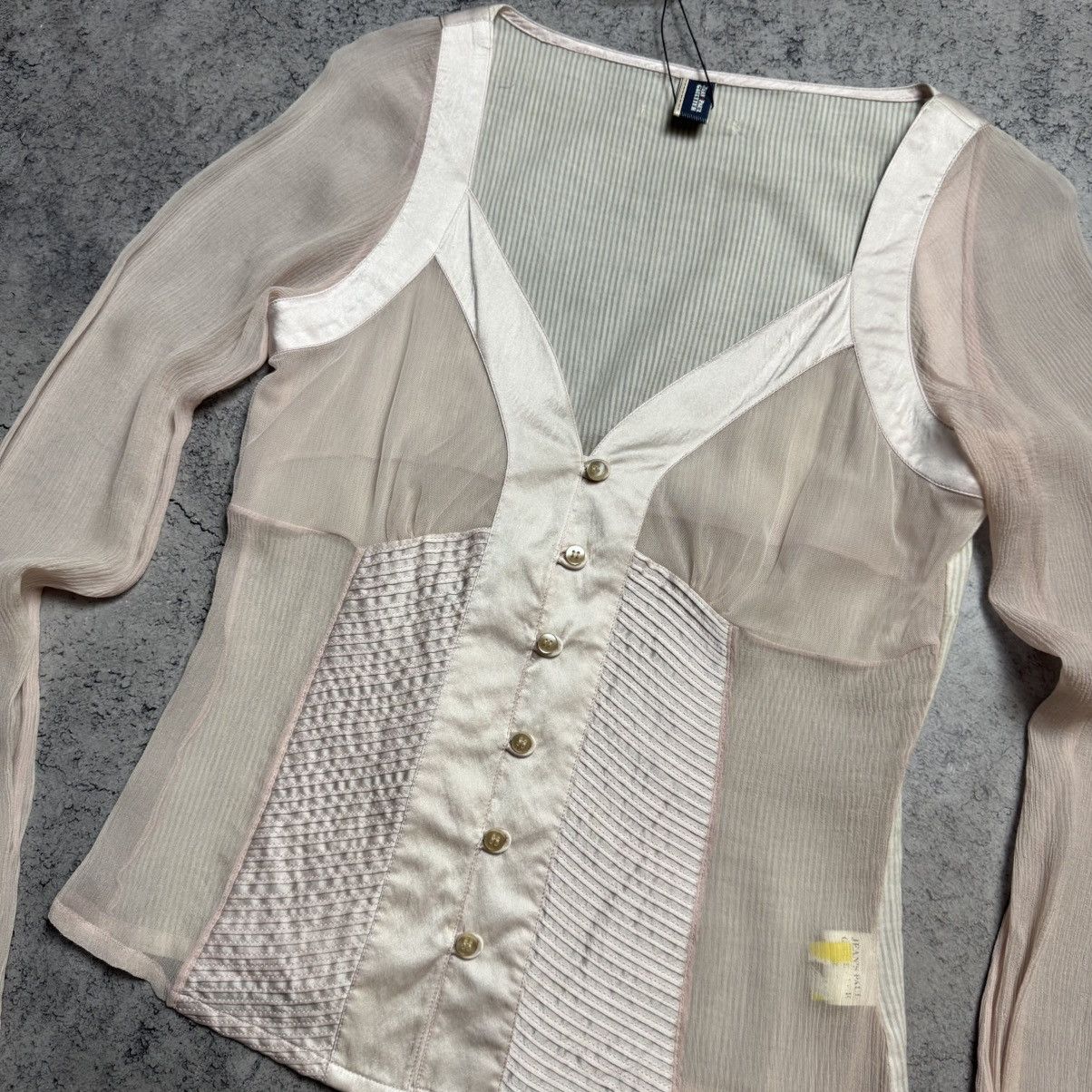 Jean Paul Gaultier NEW Jean Paul Gaultier Silk Blouse Button Ups Size S / US 4 / IT 40 - 3 Thumbnail