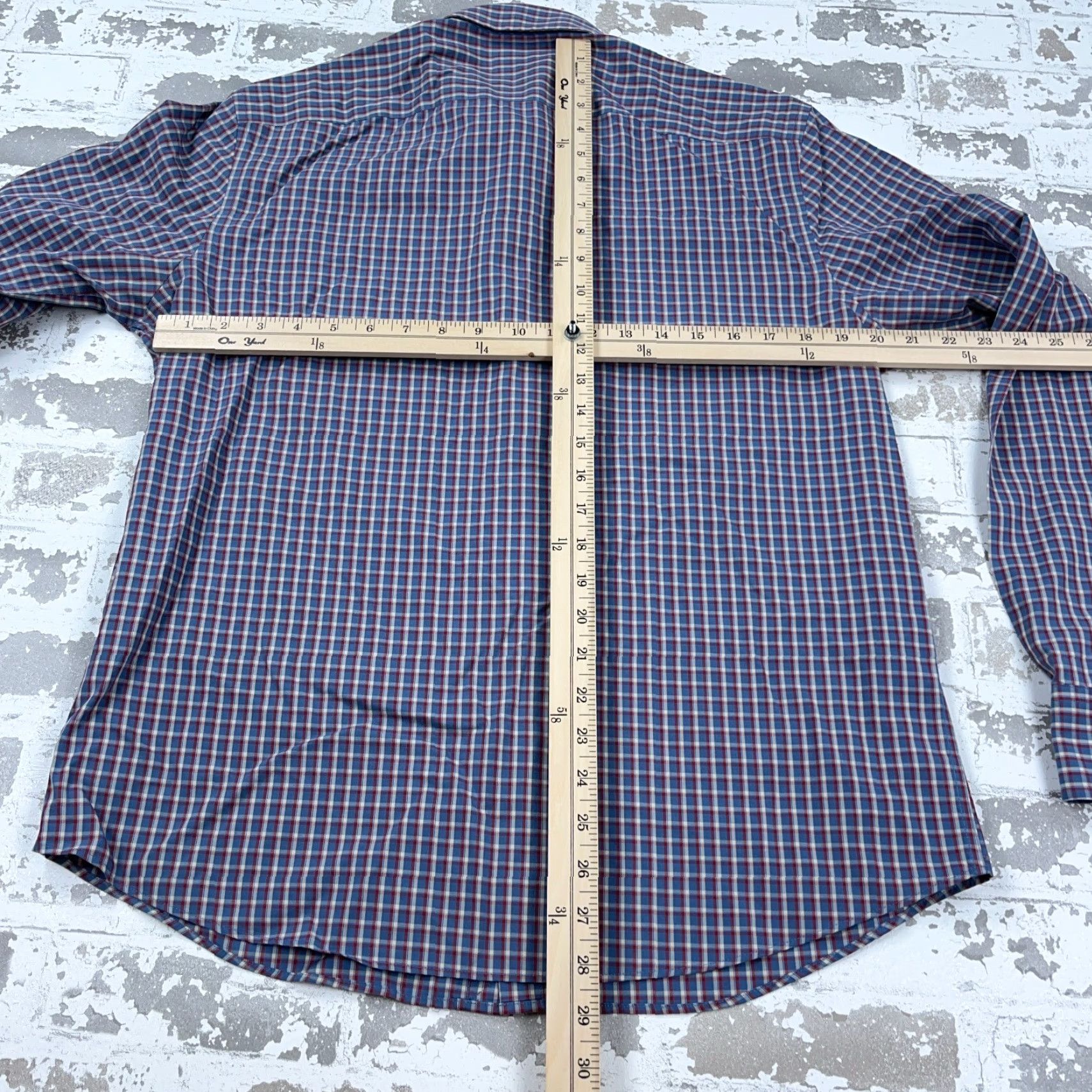 UNTUCKit UNTUCKit Shirt Men Plaid Button-Up Casual Poplin Large Blue Red Size US L / EU 52-54 / 3 - 5 Thumbnail