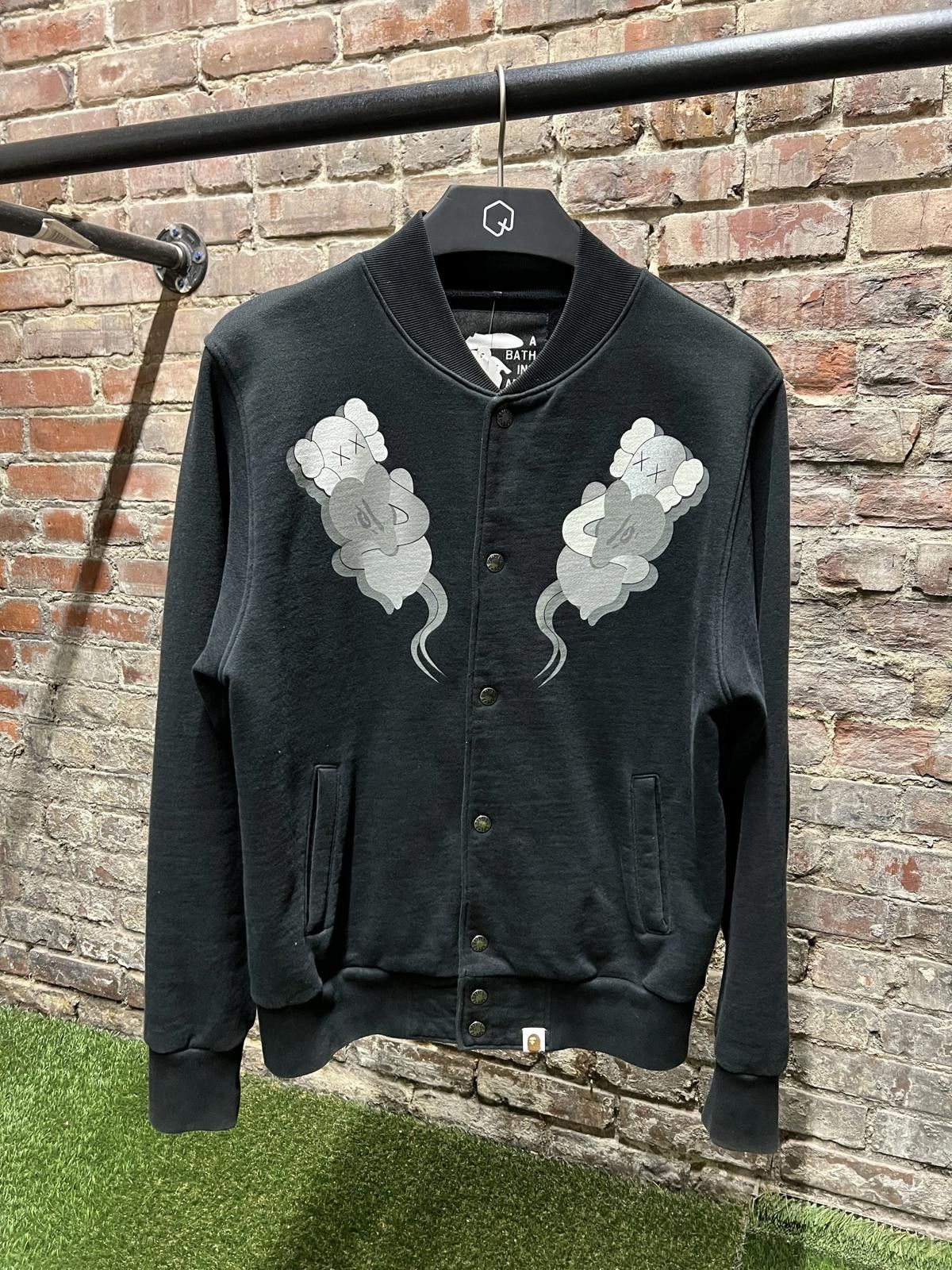 Kaws x Bape Bendy Varsity Jacket