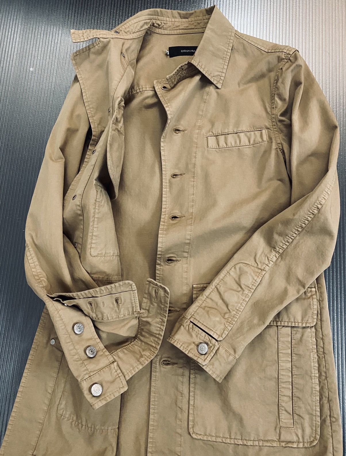 Dsquared2 DSQ2 🇮🇹 Brown Cotton Twill Safari Leisure jacket 48 NWOT Size US M / EU 48-50 / 2 - 6 Thumbnail