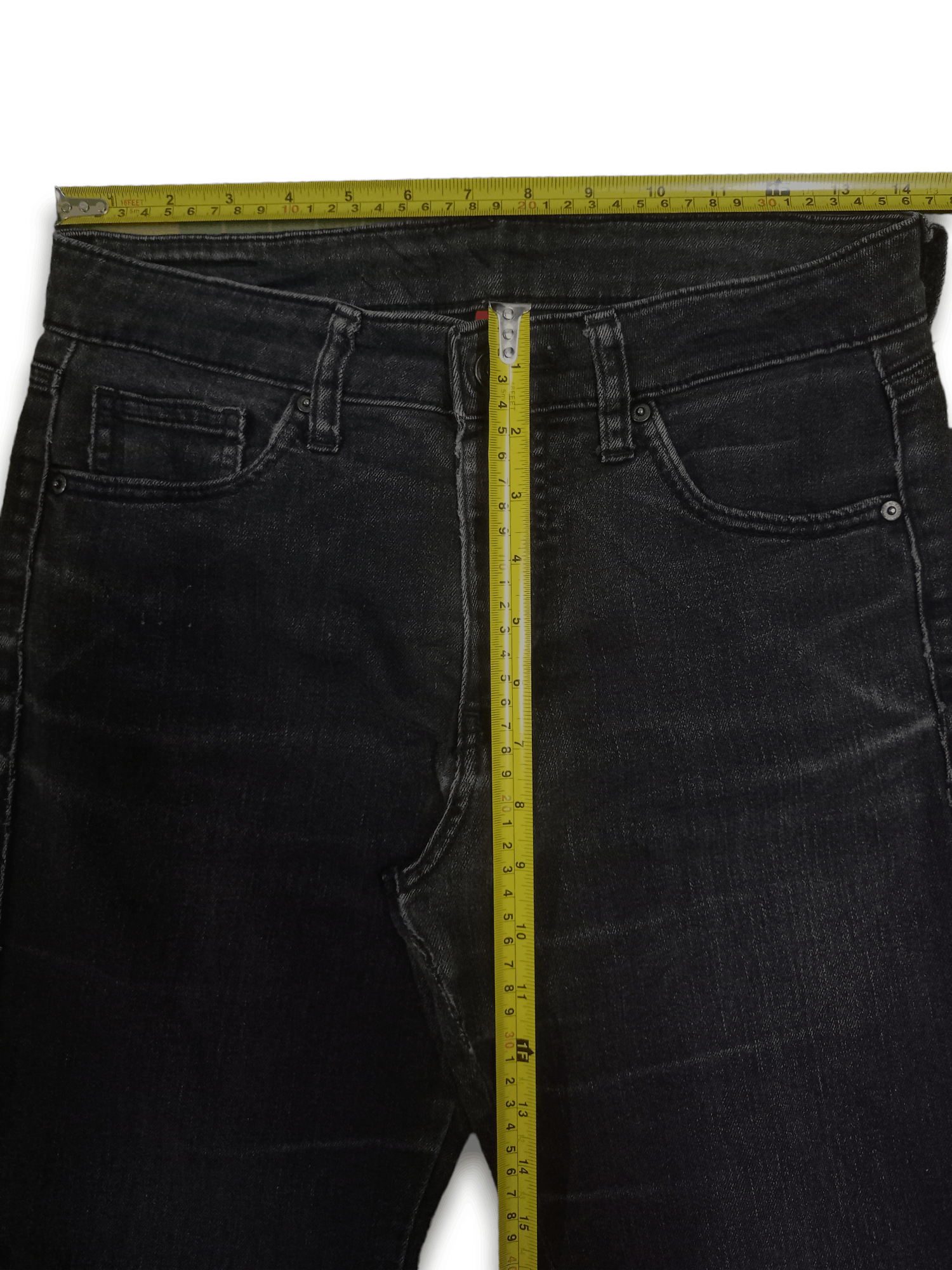Japanese Brand × Uniqlo Vintage Uniqlo Paint Splatter Flares Style High Rise Denim Size US 28 / EU 44 - 10 Thumbnail