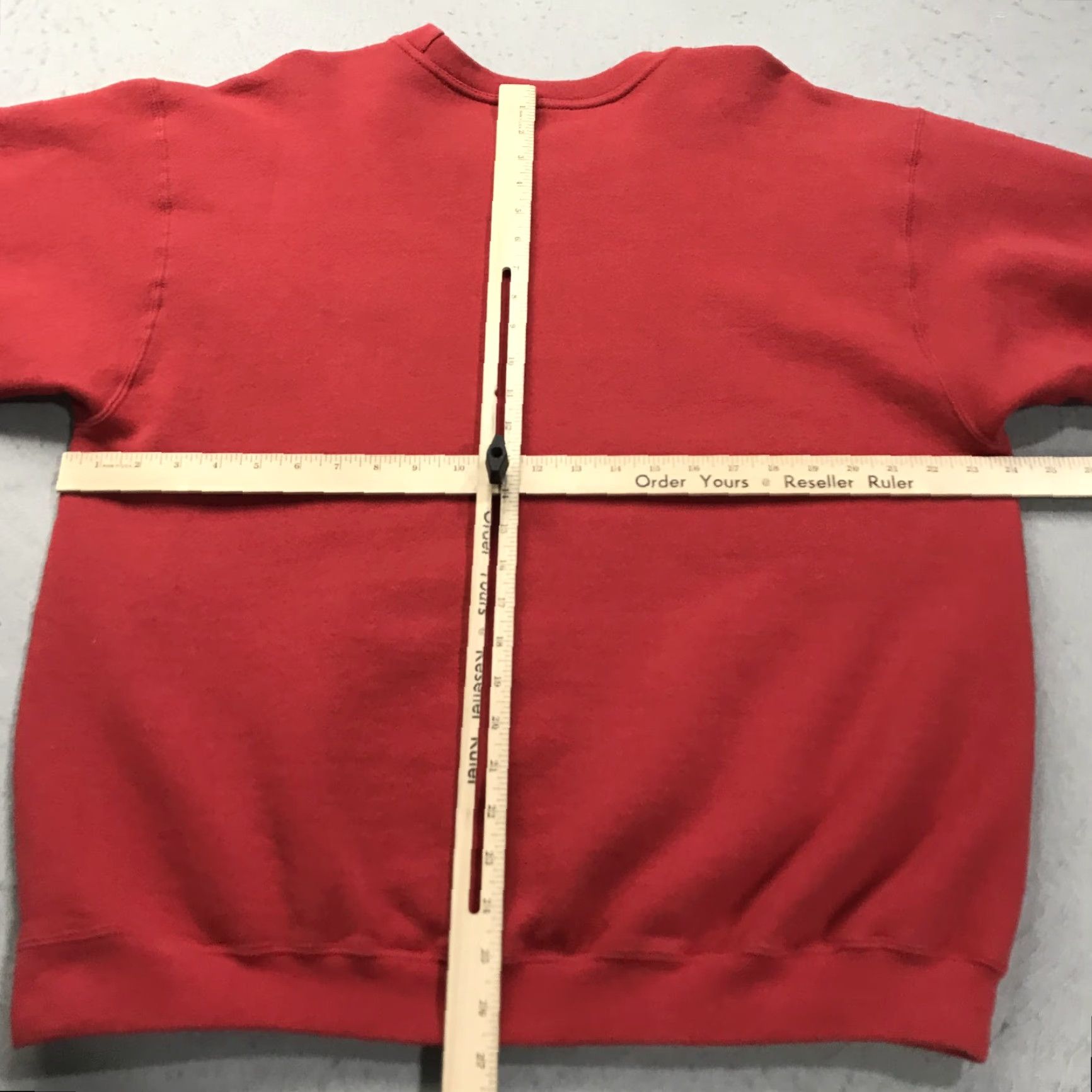 Nike VINTAGE Nike Sweatshirt Mens XL Red Fleece Essentials Crewneck 90s Swoosh Logo Thermal Pullover Size US XL / EU 56 / 4 - 5 Thumbnail