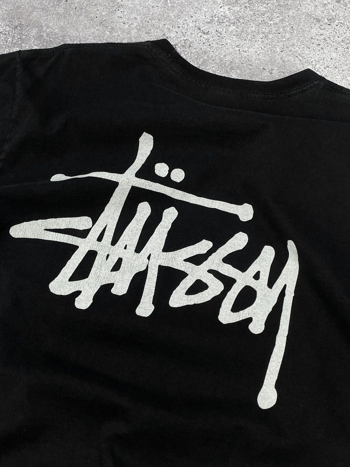 Stussy × Vintage VINTAGE Y2K STUSSY BIG LOGO T-SHIRT TEE Size US M / EU 48-50 / 2 - 2 Thumbnail