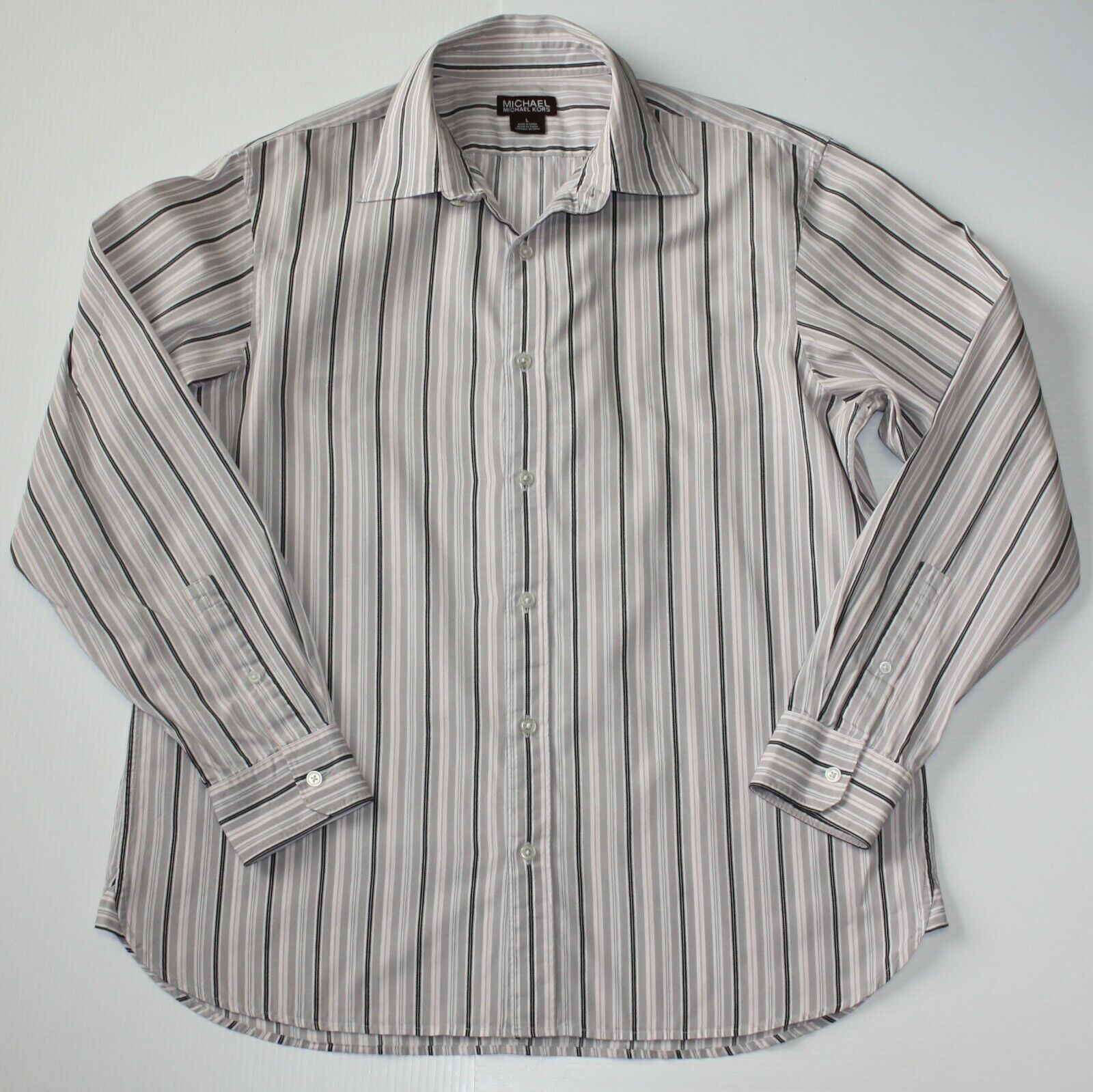 Michael Kors Regular Fit Men's Multi Stripe Dress Shirt size Large Size US L / EU 52-54 / 3 - 1 Thumbnail