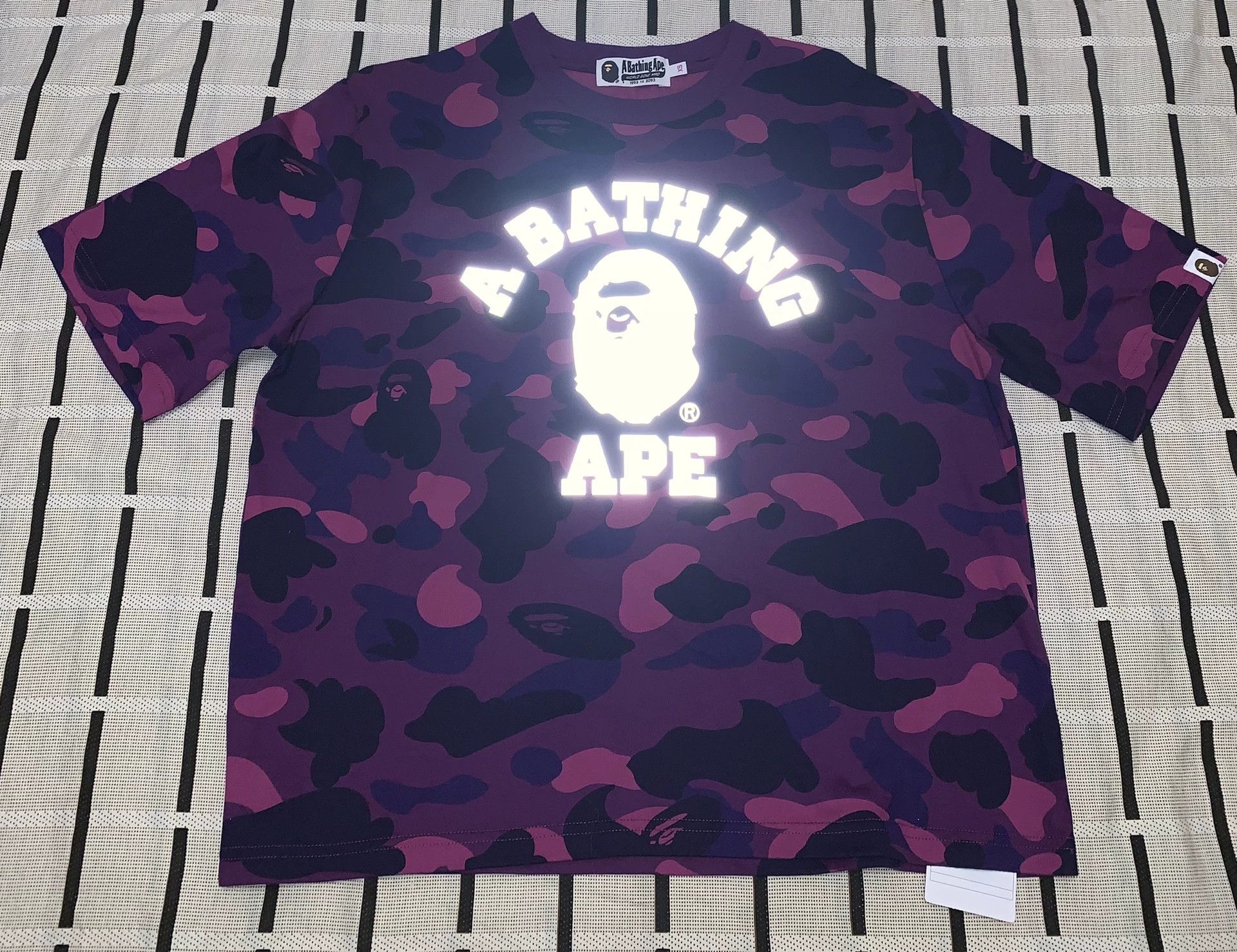 Bape Bape Camo Ape Head Purple T-Shirt XS Women Size XS / US 0-2 / IT 36-38 - 1 Thumbnail