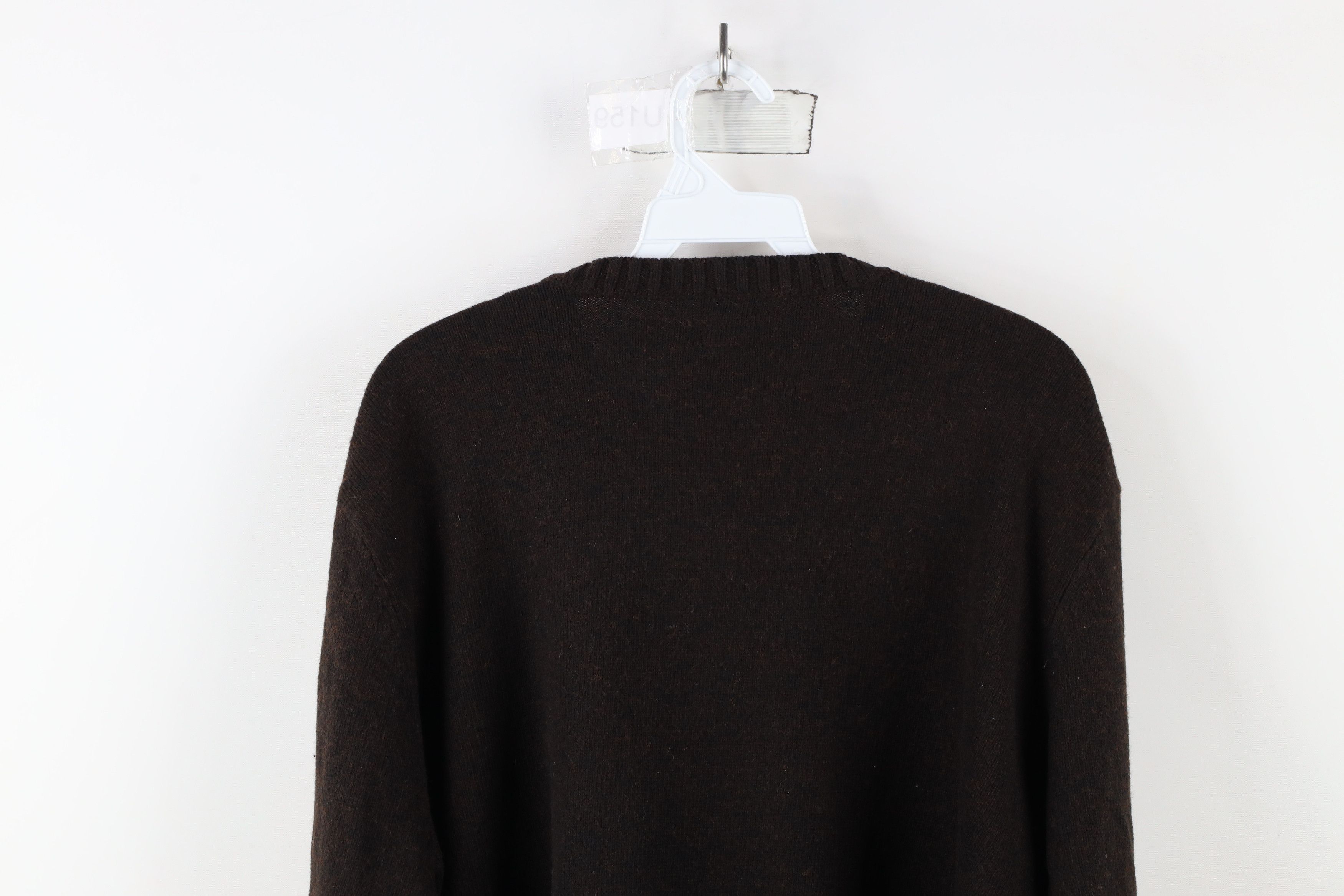 Gap × Vintage Vintage Y2K Gap Elbow Patch Knit Crewneck Sweater Brown Size US XL / EU 56 / 4 - 8 Thumbnail