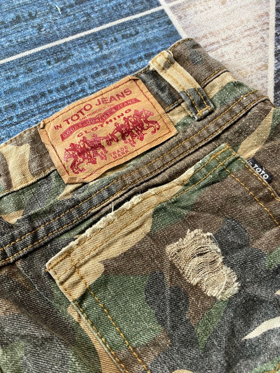 Hysteric Glamour × Japanese Brand × Le Grande Bleu (L.G.B.) In Toto Jeans Distressed Camo Size US 30 / EU 46 - 6 Thumbnail