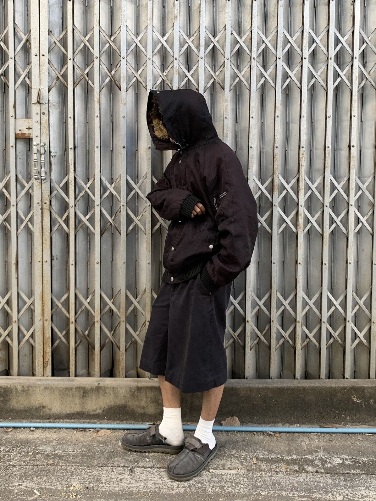 If Six Was Nine Vintage Distressed Wool Rich Fur Hoodie Jacket Size US L / EU 52-54 / 3 - 23 Thumbnail