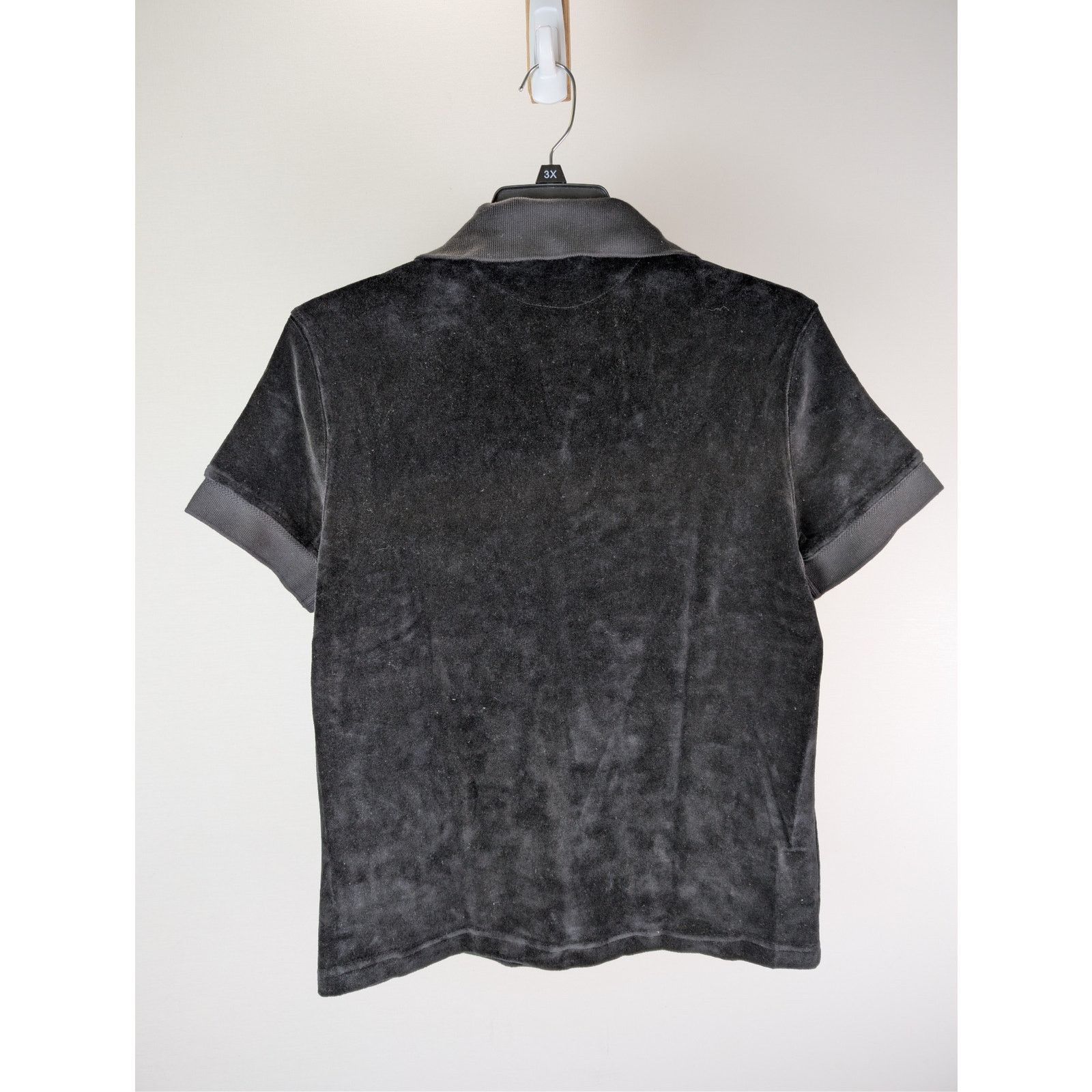 Tom Ford o1rshd1 CC20 Black Modal Velour Polo Shirt in Black Size US M / EU 48-50 / 2 - 10 Thumbnail