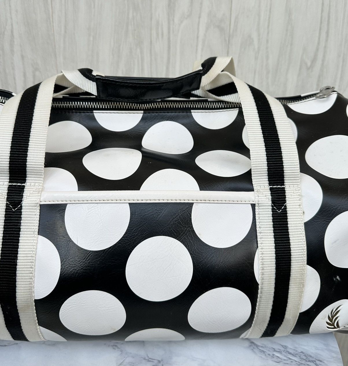 Fred Perry Fred Perry Duffle Bag Polka Dot Gym Travel Shoulder Bag Size ONE SIZE - 5 Thumbnail