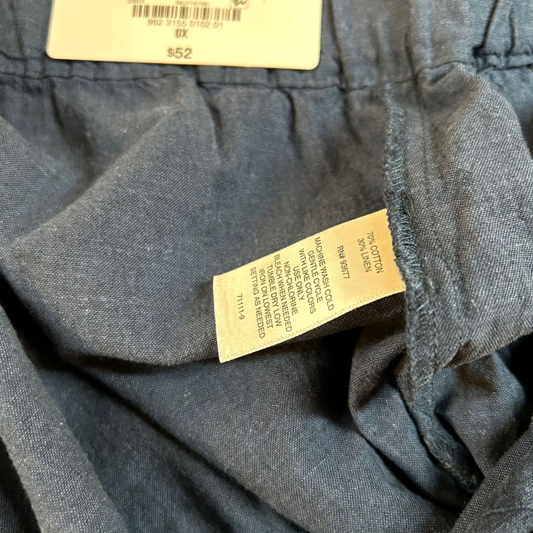 Liz Claiborne Liz Claiborne Pants Wide-Leg Crop Lounge Drawstring Blue Womens 0X 44x26" NWT Size 40" / US 18 - 6 Thumbnail
