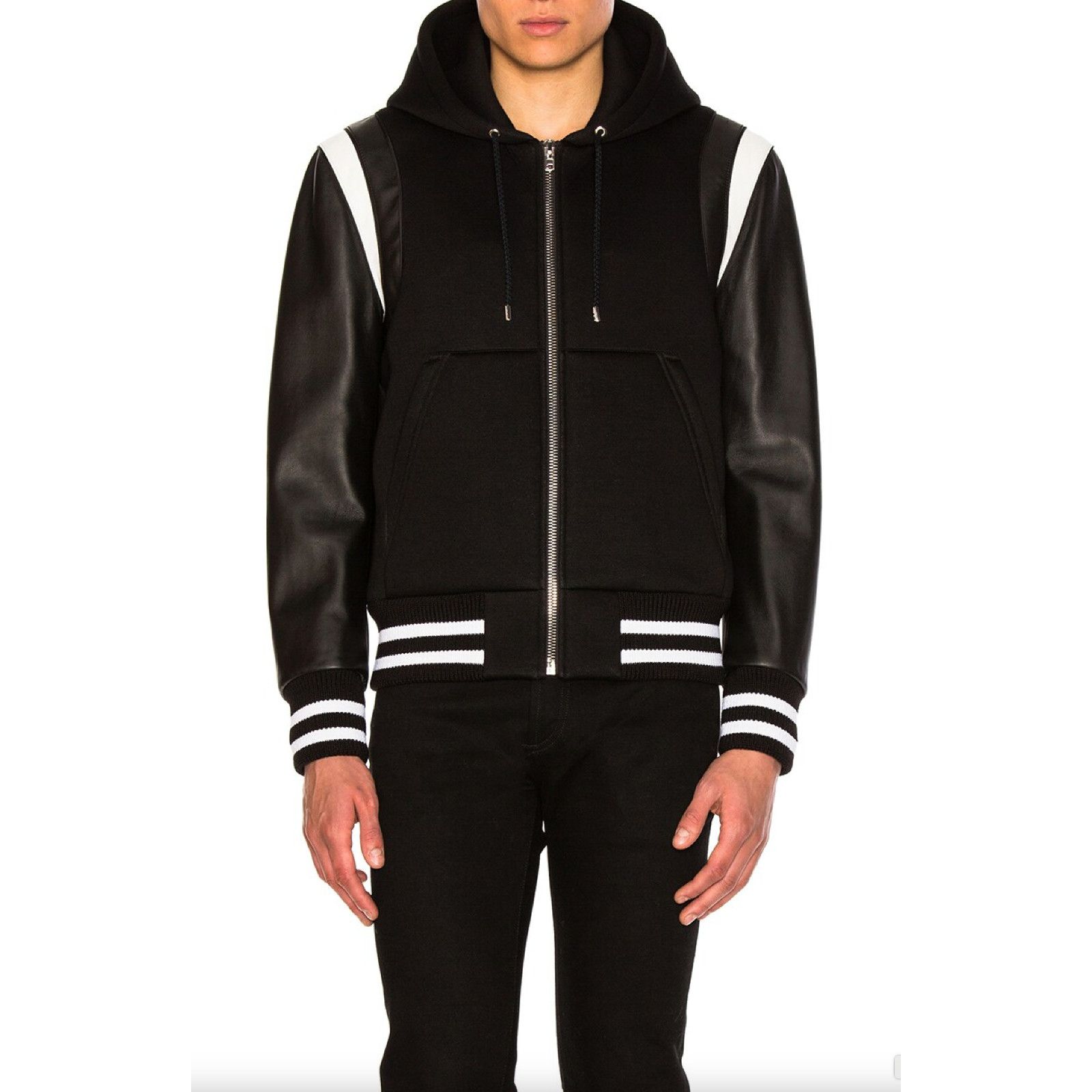 Givenchy Givenchy Neoprene Lambskin Leather Hoodie Teddy Jacket 48 Size US M / EU 48-50 / 2 - 5 Thumbnail