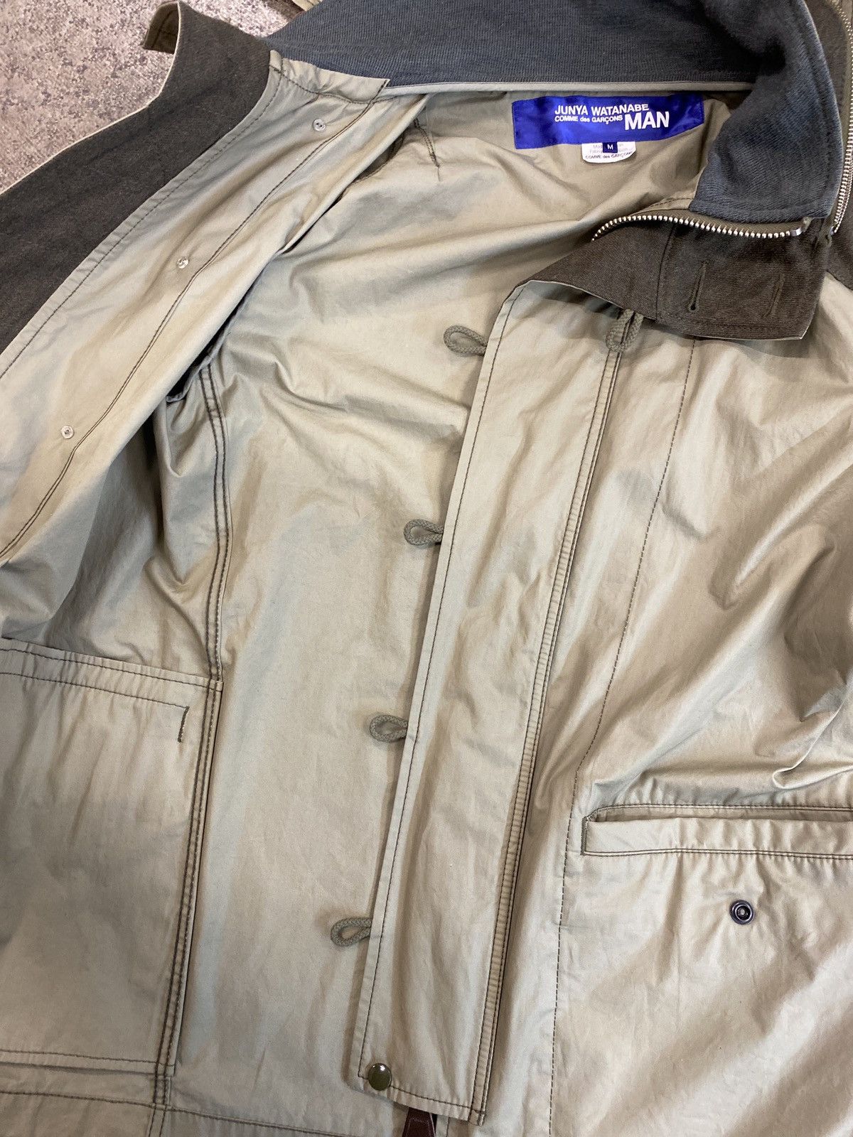 Comme des Garcons × Junya Watanabe Junya watanabe CDG hooded jacket M olive wool patch Size US M / EU 48-50 / 2 - 4 Thumbnail