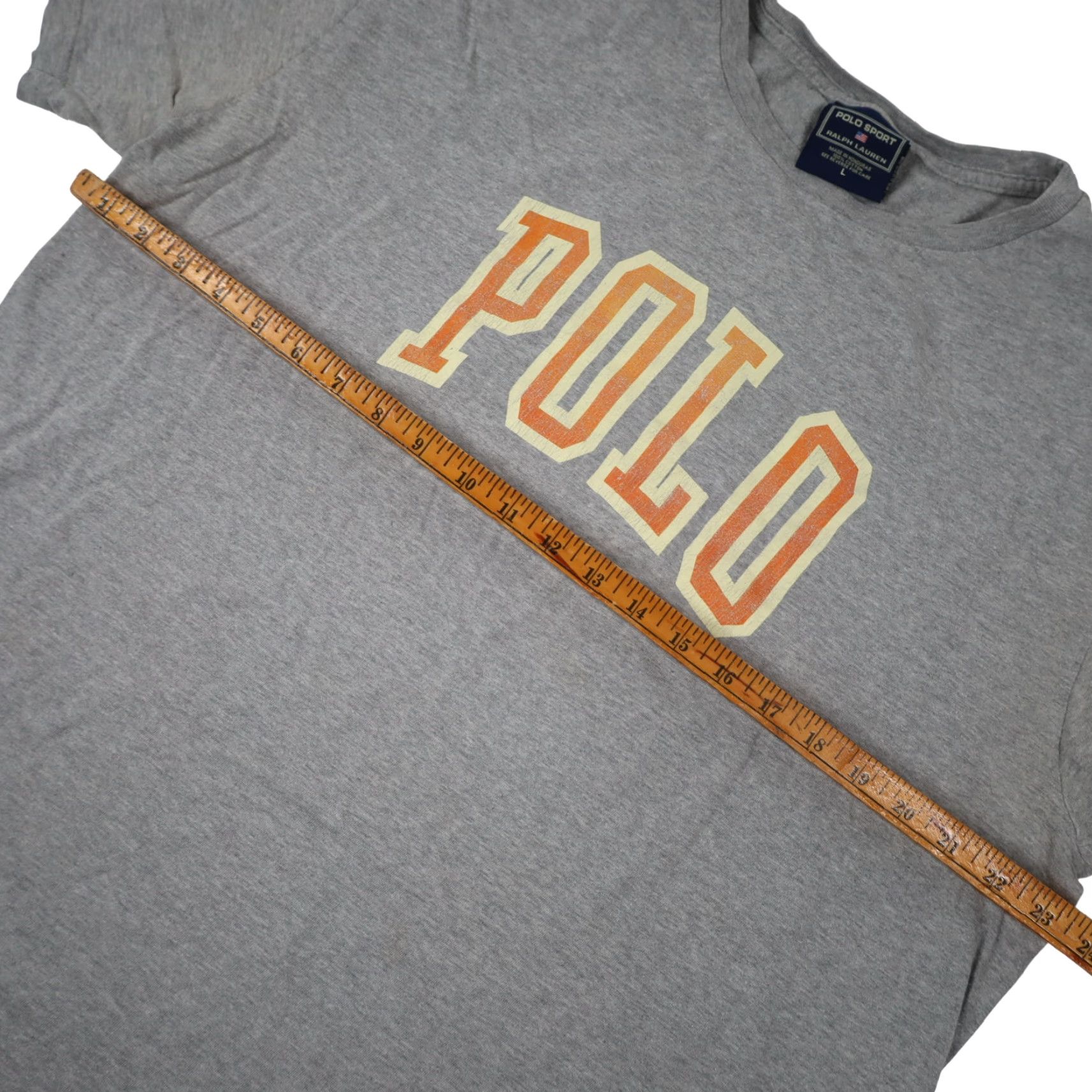 Polo Ralph Lauren VINTAGE Polo Ralph Lauren Mens T-Shirt Gray L Spellout Graphic Shirt Size US L / EU 52-54 / 3 - 6 Thumbnail