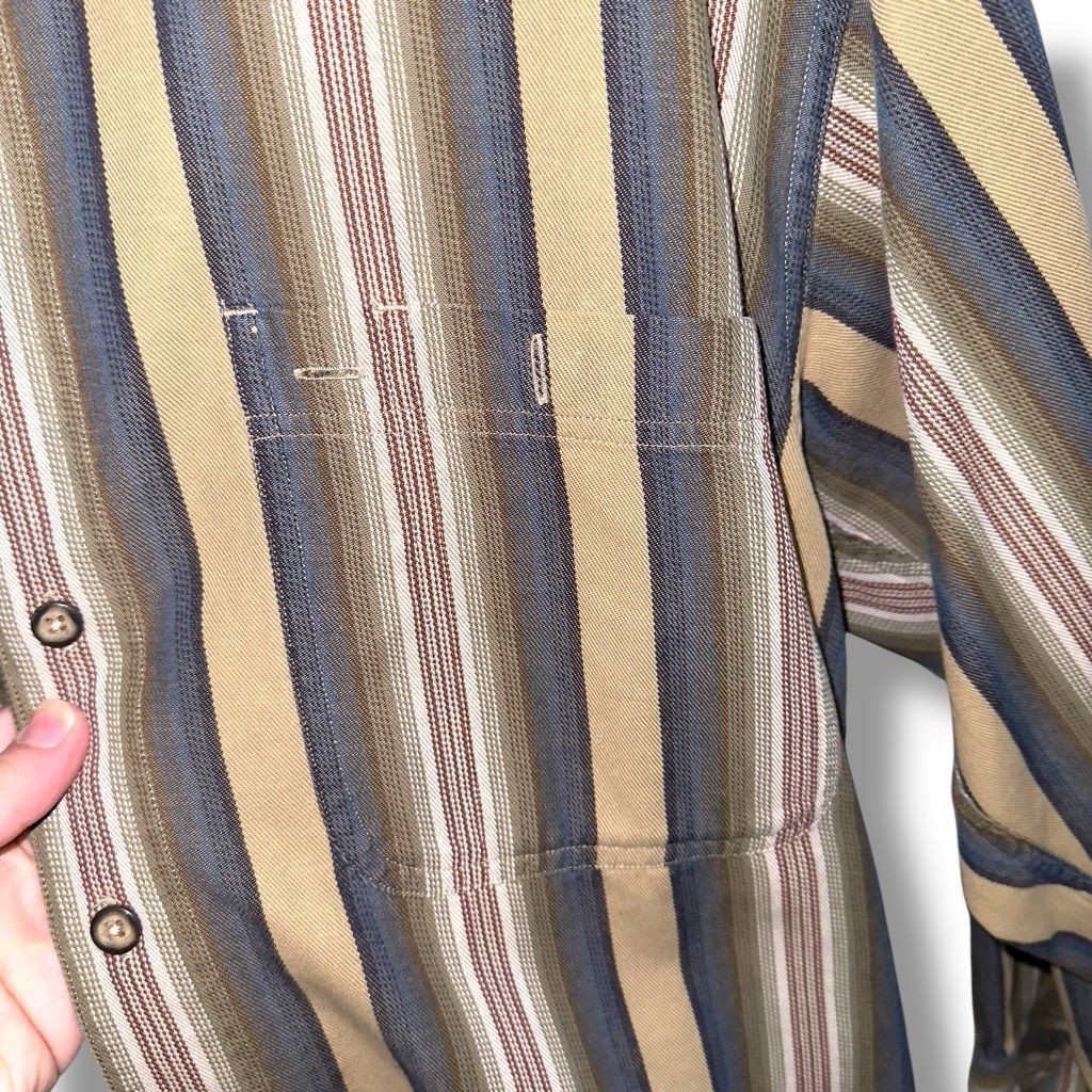 Gant GANT Brown and Green Chelsea Twill Button Down Shirt Size M Size US M / EU 48-50 / 2 - 6 Thumbnail
