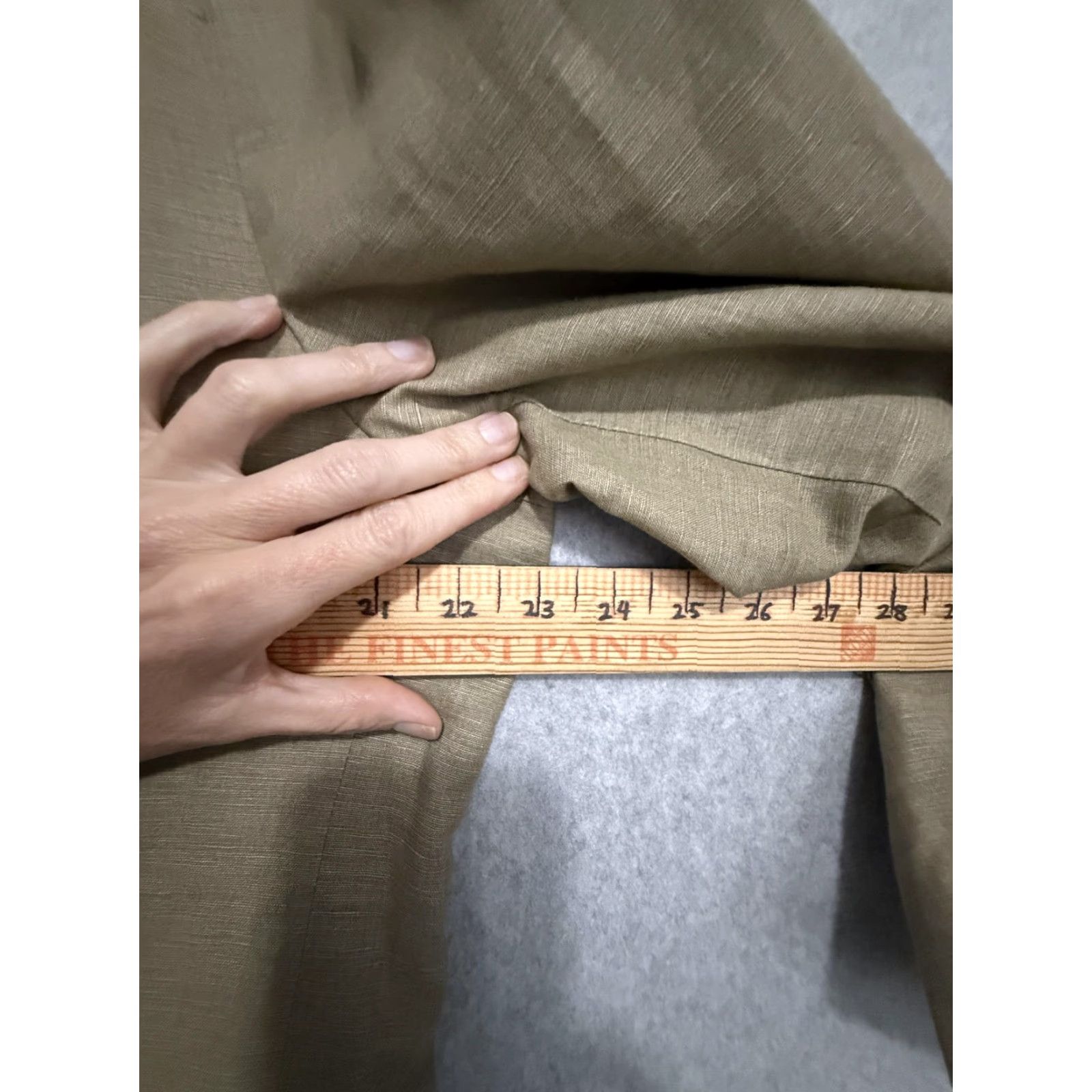 Vintage Blue Blazer Sport Coat Mens L Beige Linen Cotton Stretch Jacket Casual Summer Size 42R - 5 Thumbnail