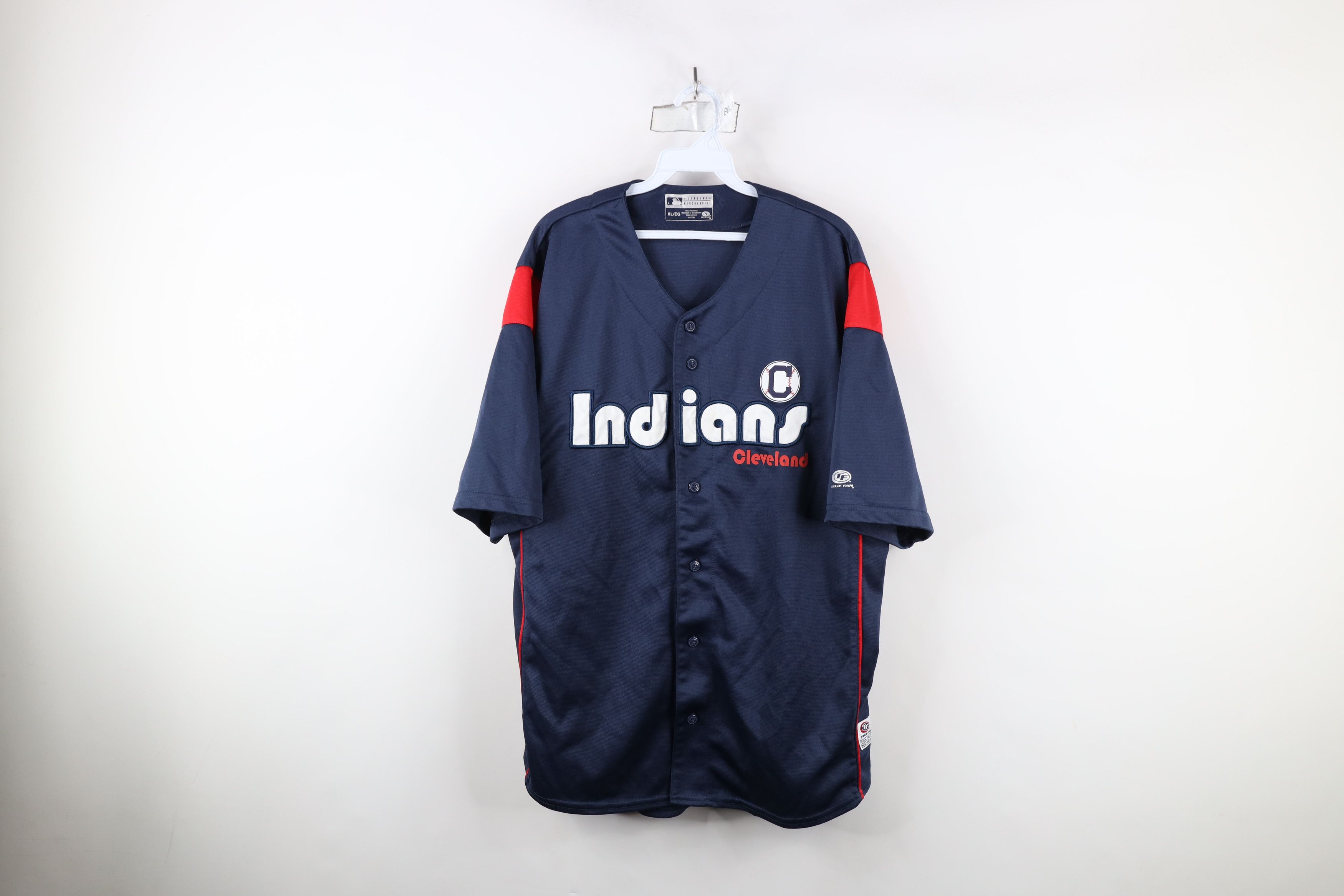 Vintage Vintage Y2K Cleveland Indians Baseball Jersey Blue Polyester Size US XL / EU 56 / 4 - 1 Thumbnail