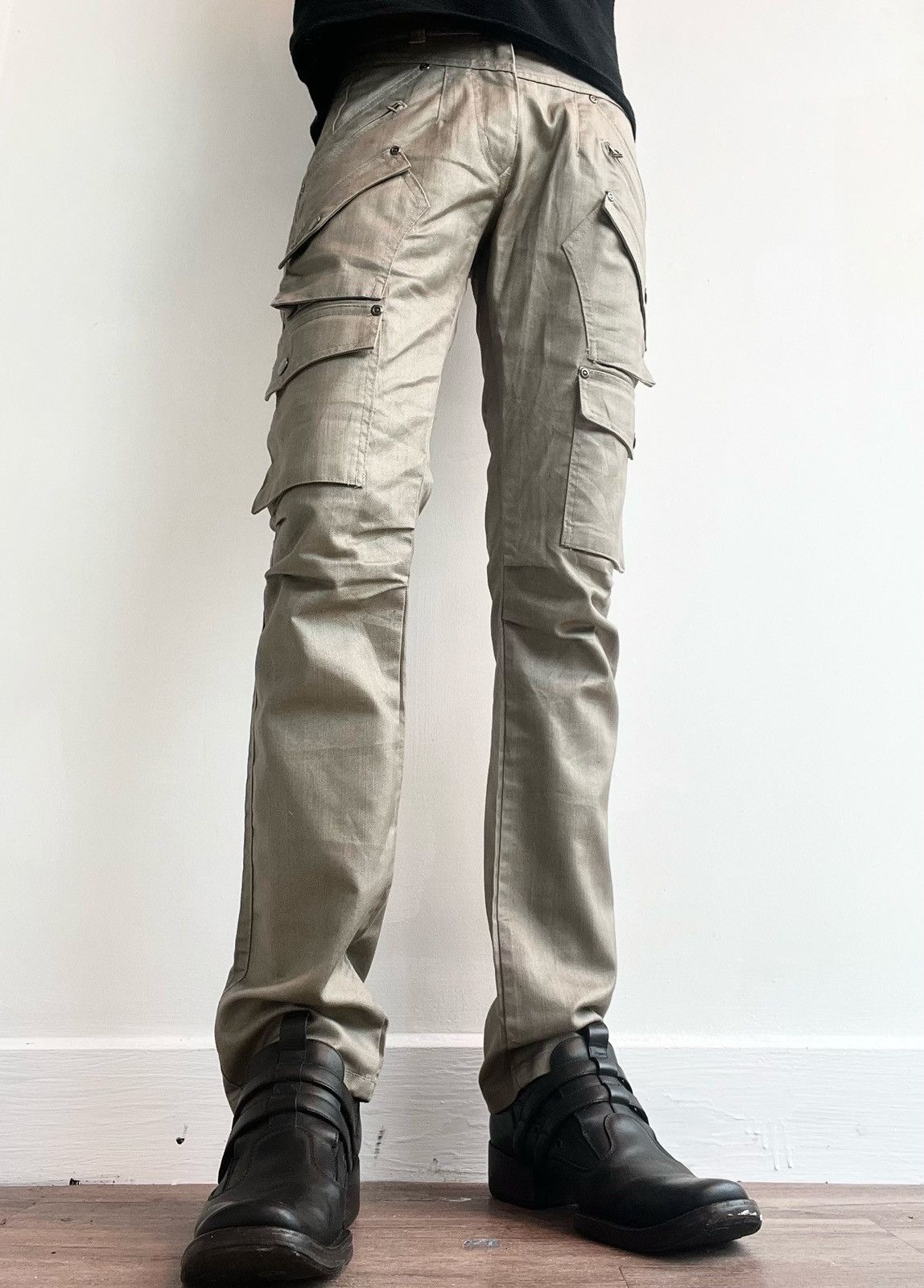 semanticdesign 00s Semantic Avant-Garde Cargo Pants Size US 32 / EU 48 - 2 Thumbnail
