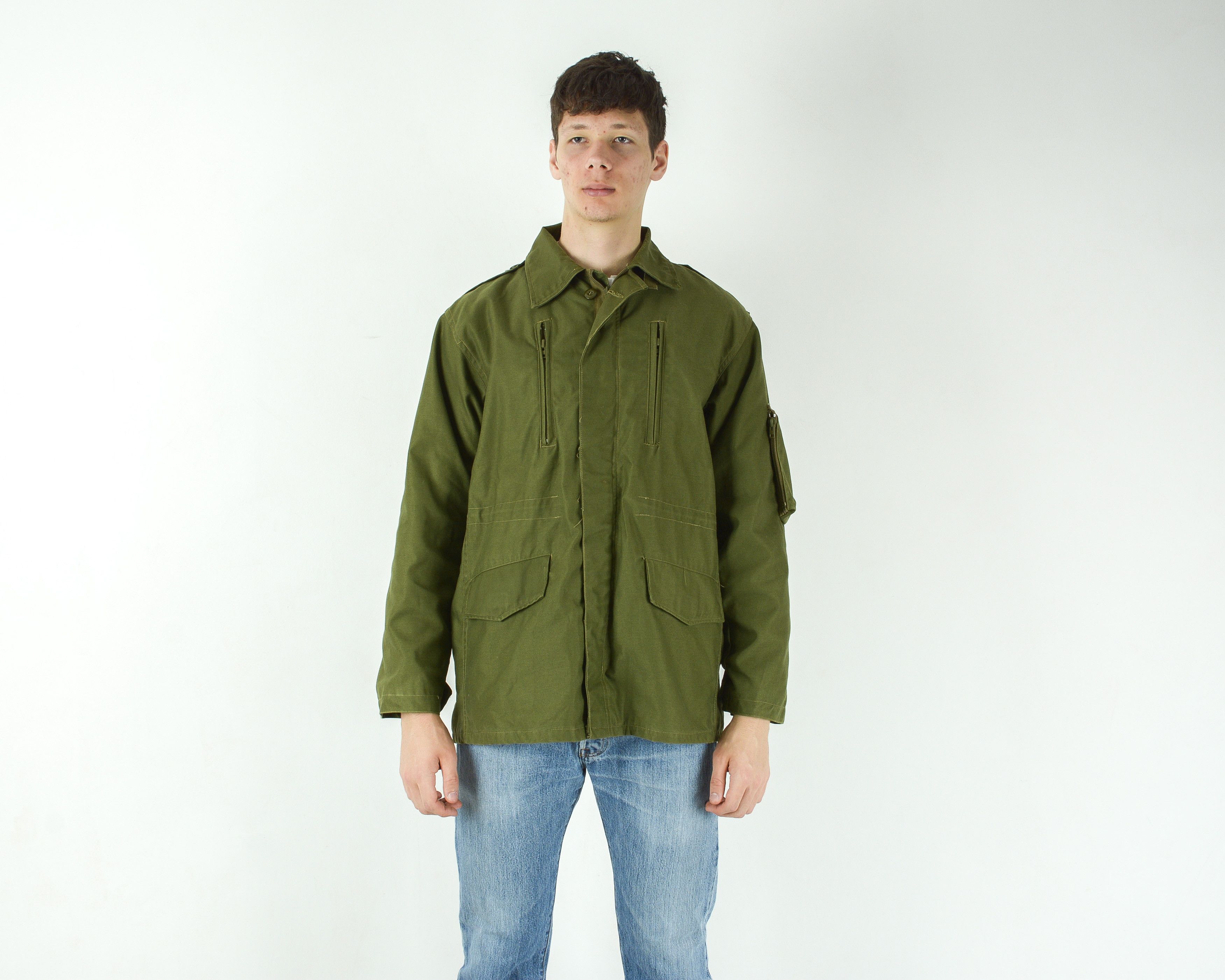 Vintage Spanish 80s Oreitio M84 Jacket Men Foreign Tercio Military Size US L / EU 52-54 / 3 - 1 Thumbnail
