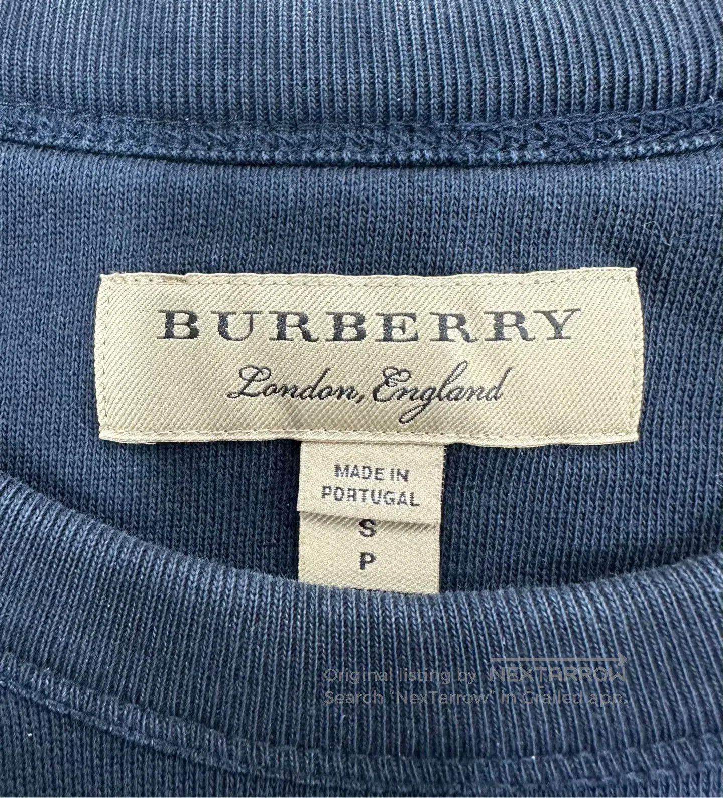Burberry Burberry Navy Blue Embroidered Battle Horse Letter Logo Lo Size US S / EU 44-46 / 1 - 3 Thumbnail