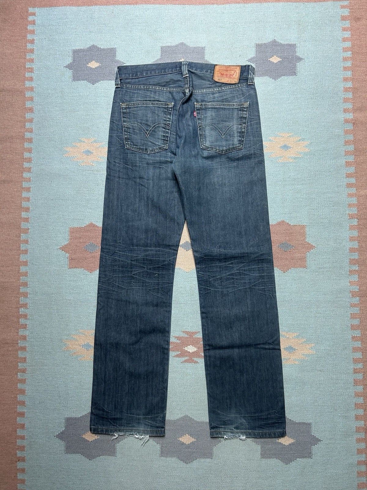 Vintage Vtg Levi’s 501 xx jeans straight button fly dark faded 32x32 Size US 32 / EU 48 - 1 Thumbnail