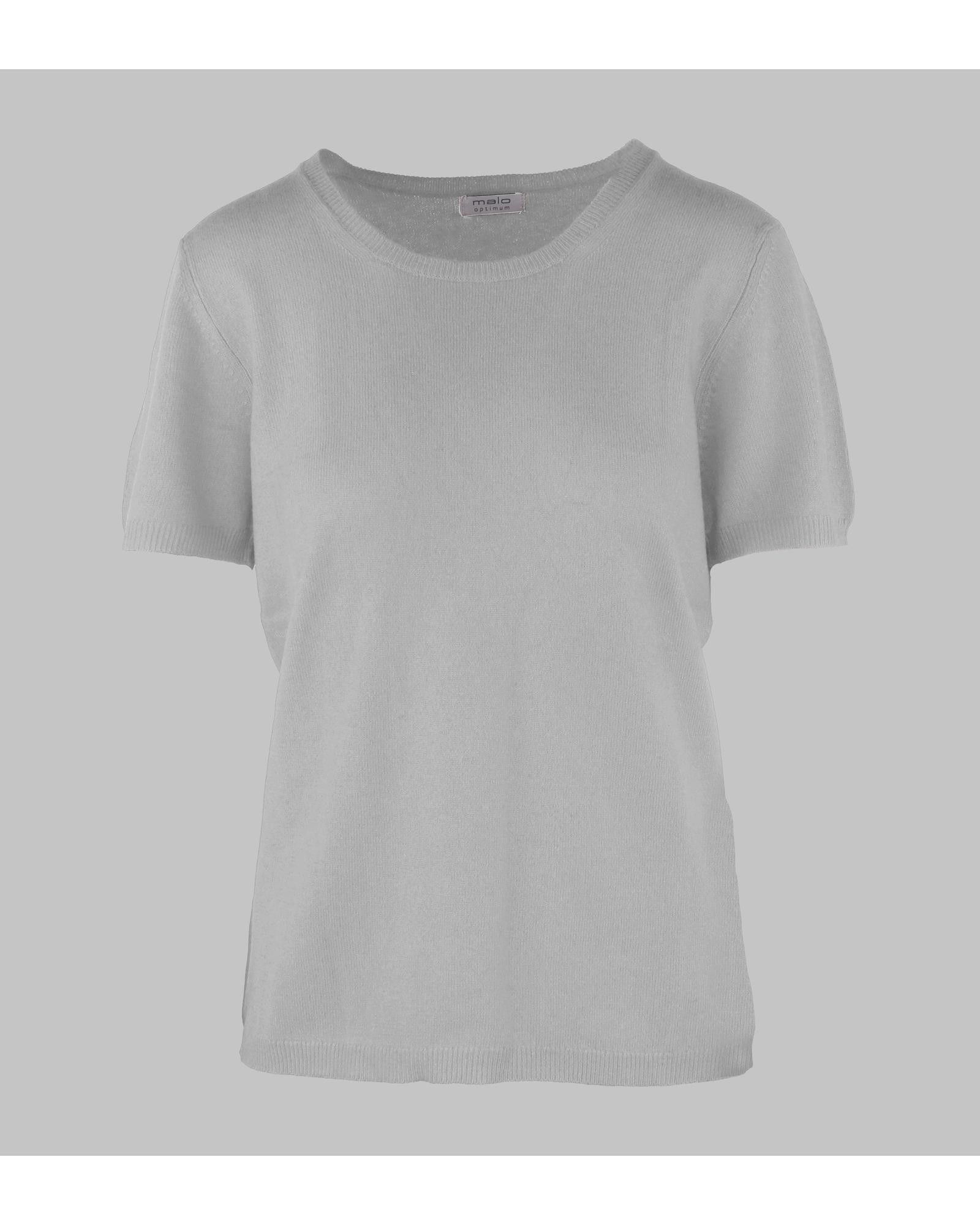 image of Malo Cashmere Short Sleeve Sweater in Grey, Women's (Size XS)