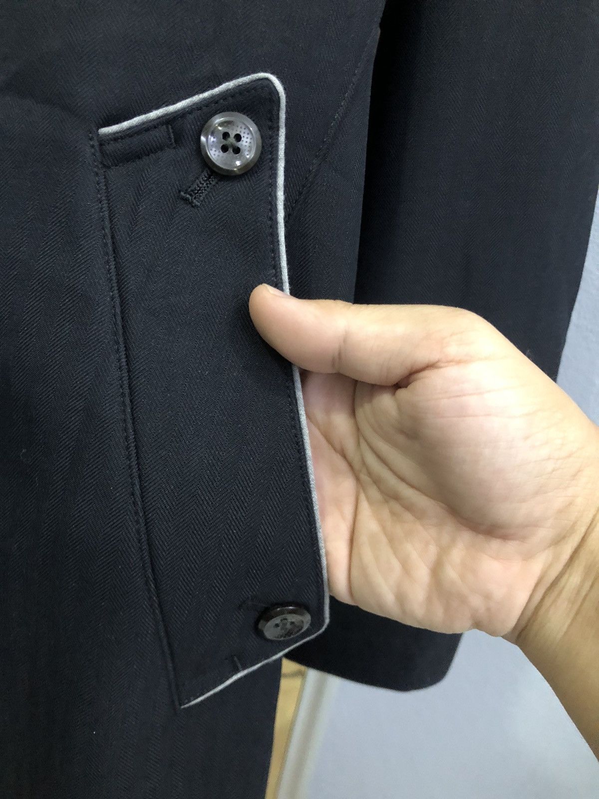 Japanese Brand Japanese Herringbone Convertible Stand Collar Coat Size US S / EU 44-46 / 1 - 5 Thumbnail