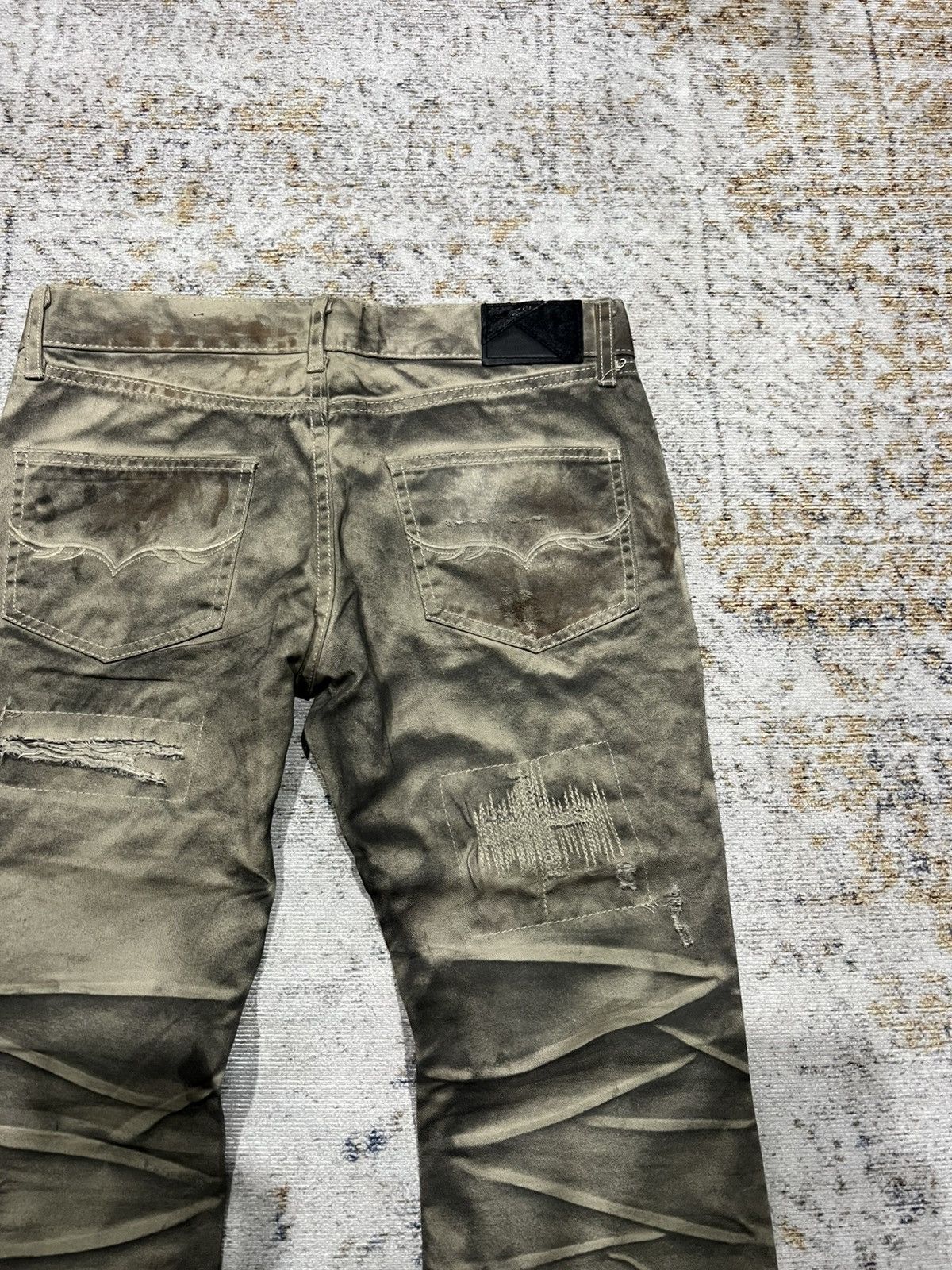 GOSTAR DE FUGA Fuga Distressed Mudwash Flared Pants Size US 30 / EU 46 - 4 Thumbnail