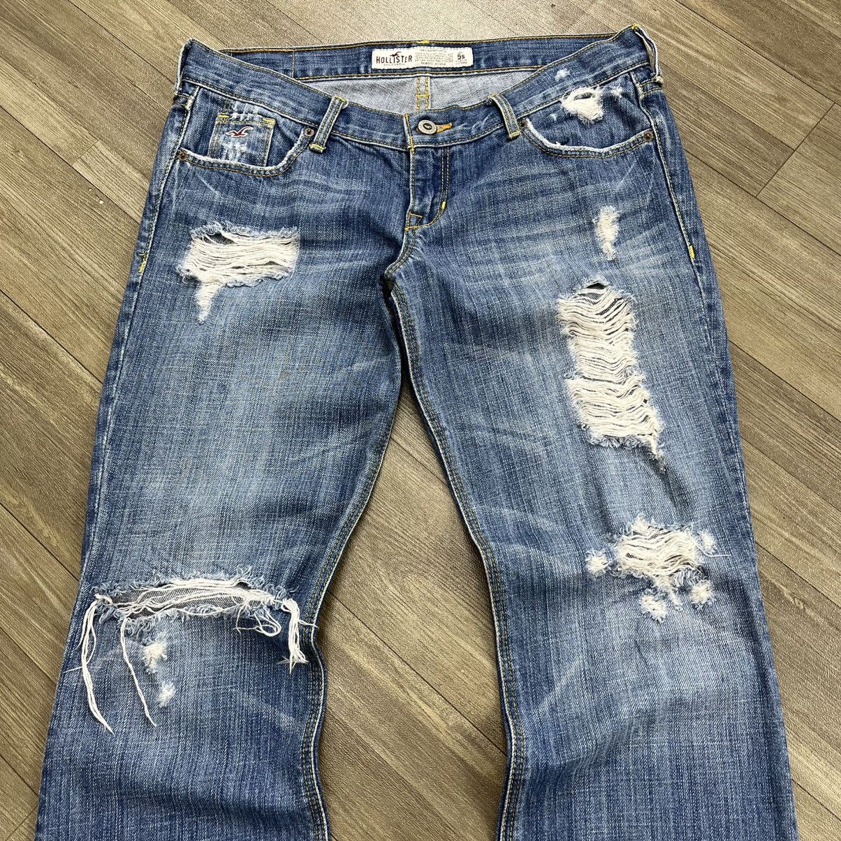 Le Grande Bleu (L.G.B.) Crazy🔥 Hollister Distressed Bootcut Flared Jeans Lgb Style Size US 30 / EU 46 - 4 Thumbnail