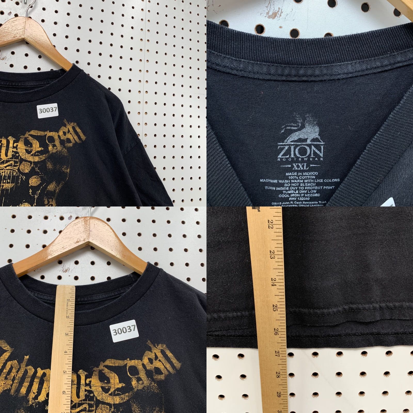 Vintage VINTAGE Zion Shirt Mens 2XL Black John Cash Guitar Graphic Music Band - 25.5x27 Size US XXL / EU 58 / 5 - 8 Thumbnail