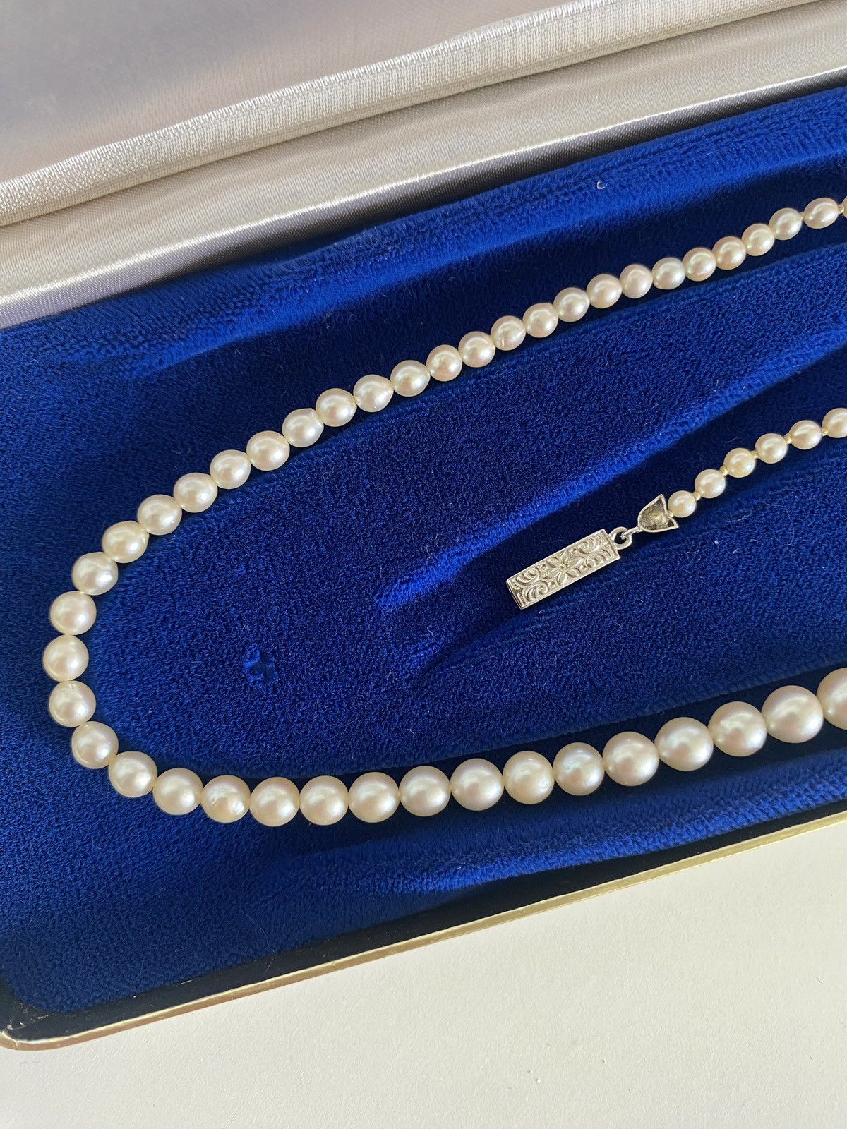 Vintage Collier Juwelier Kühn en perles de culture et or blanc Size ONE SIZE - 3 Thumbnail