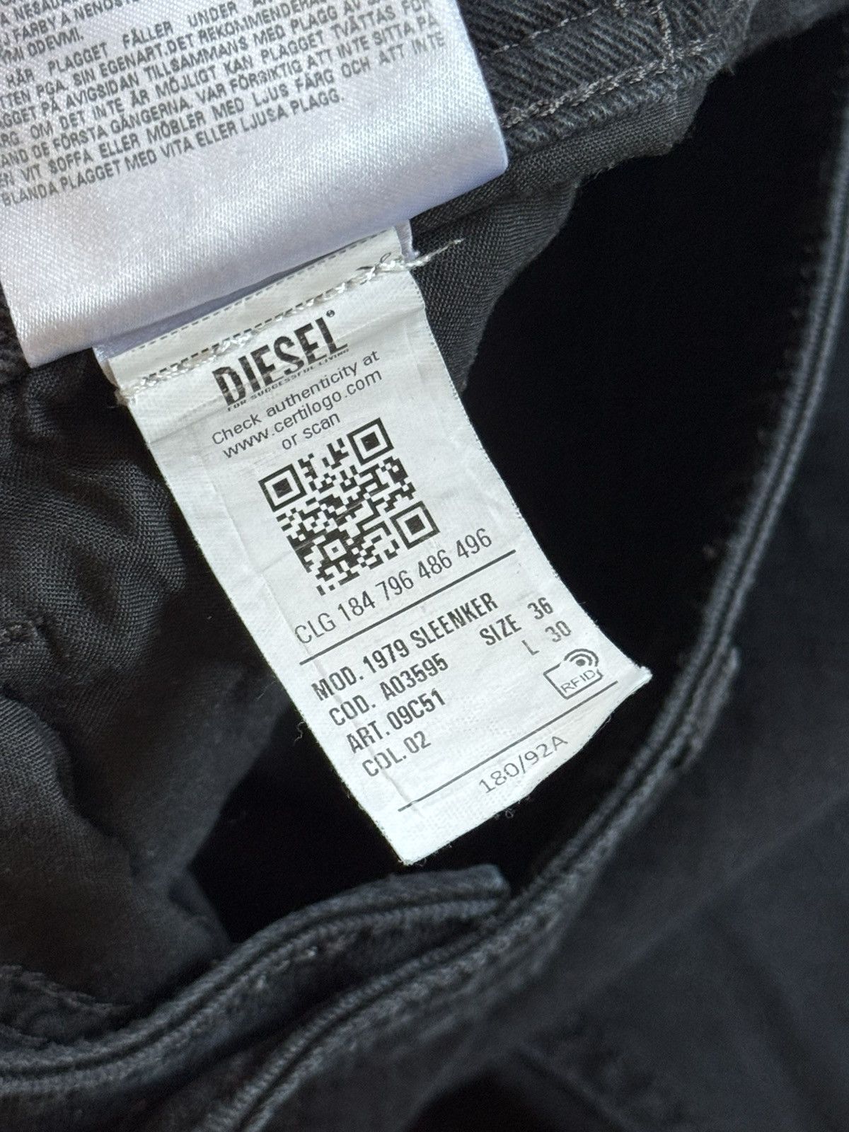 Diesel Diesel 36/30 1979 sleenker denim pants jeans trousers y2k Size US 36 / EU 52 - 13 Thumbnail