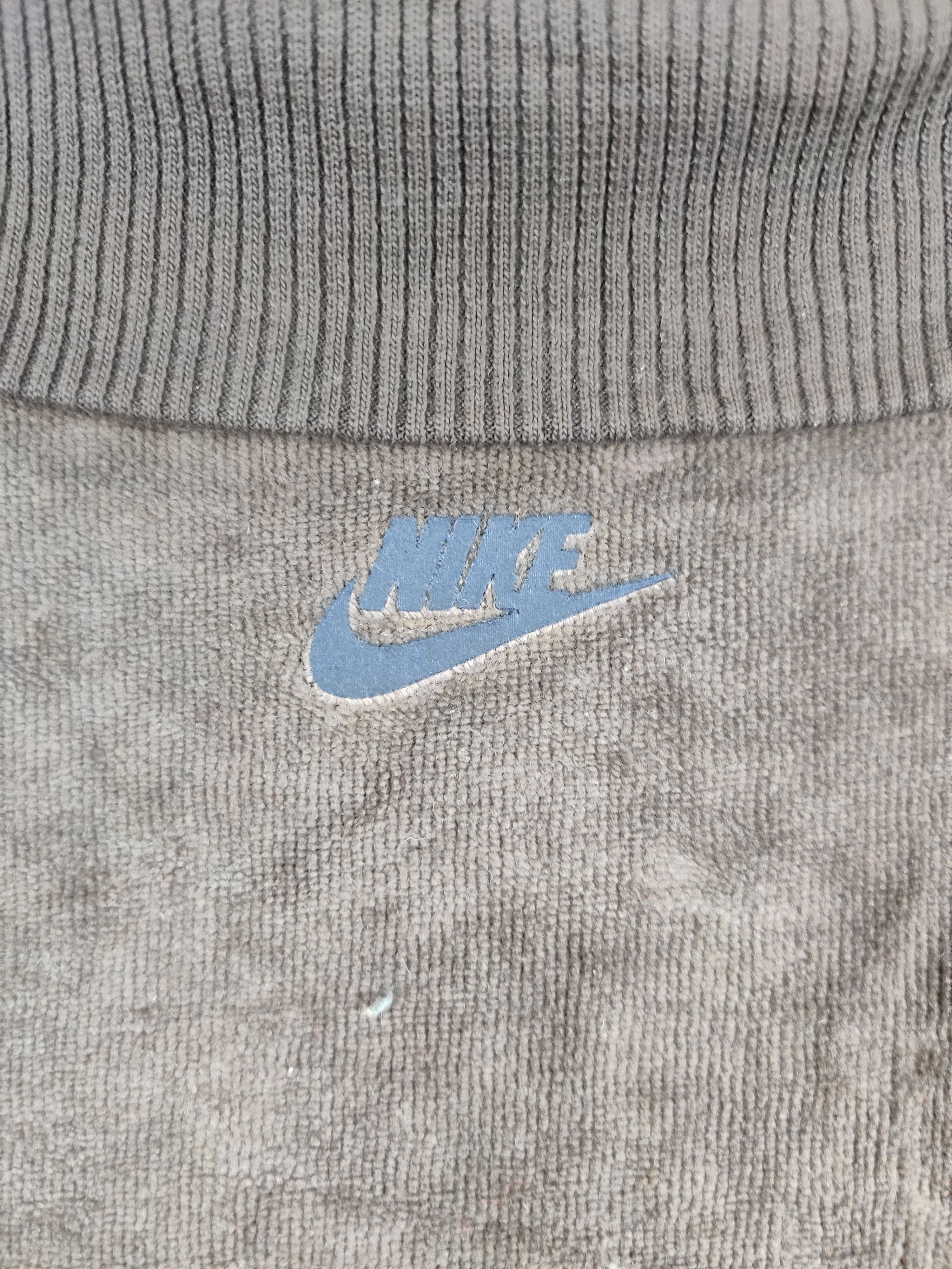 Nike Nice 🤎 Vintage Nike Velvet Zipper Sweater Jacket Size US XL / EU 56 / 4 - 8 Thumbnail