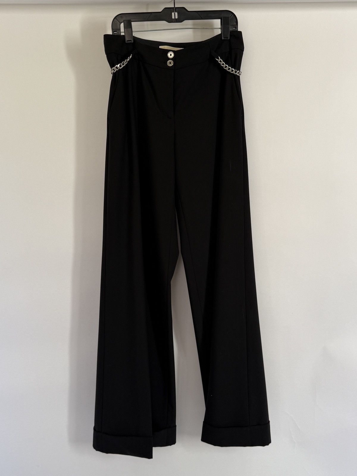 Michael Kors Michael Kors Wide-Leg Pants with Chain Detail Size 26" / US 2 / IT 38 - 2 Thumbnail