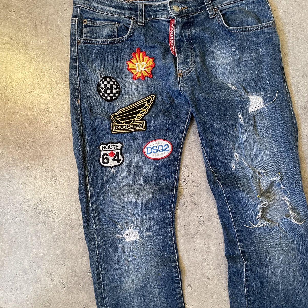 Other Vintage Dsqaured2 Patch Logo Staight Fit Jeans Size US 32 / EU 48 - 3 Thumbnail
