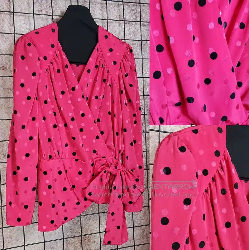 Givenchy Givenchy Pink Polka Dot Long Sleeve Shirt . Size M / US 6-8 / IT 42-44 - 2 Thumbnail