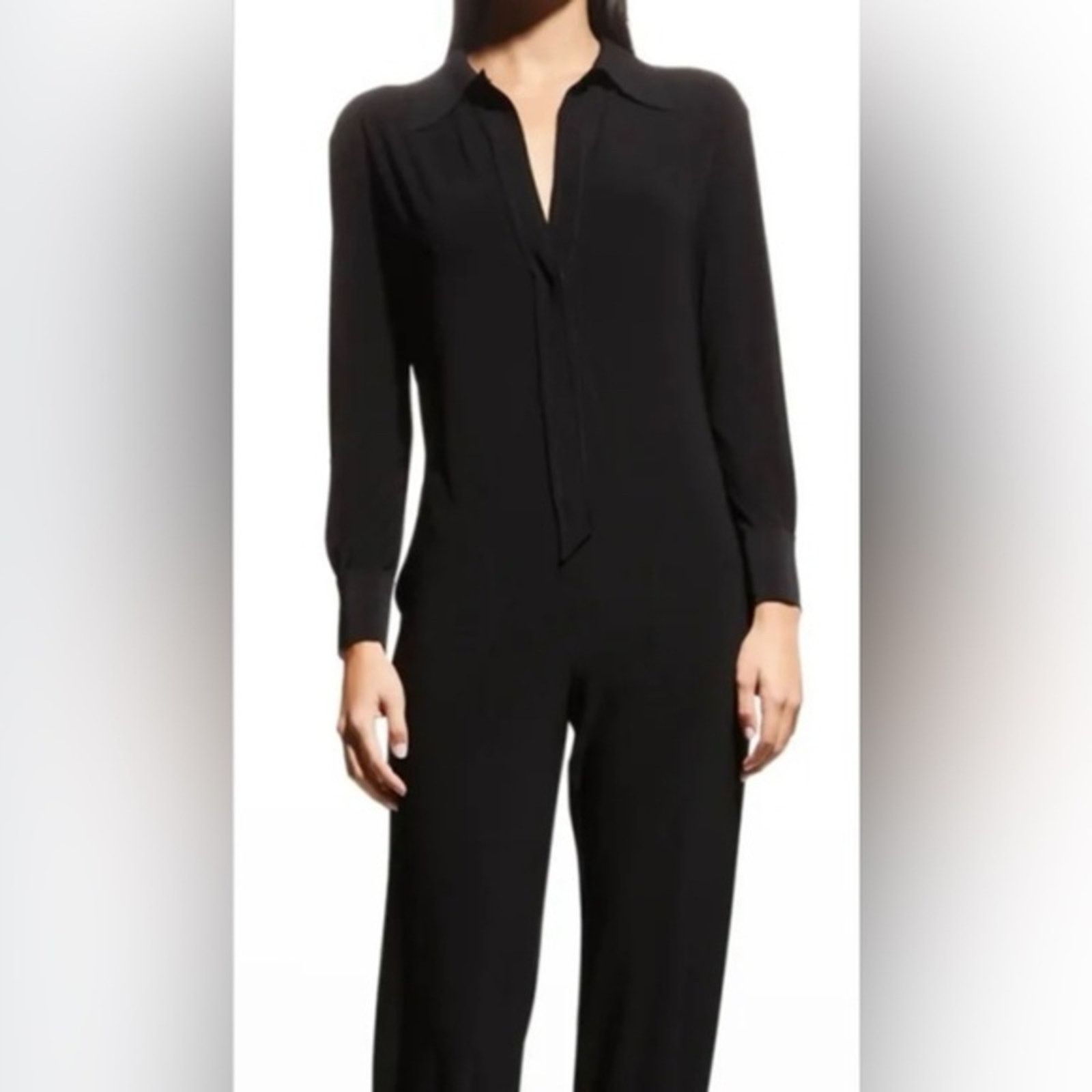 Norma Kamali Norma Kamali women’s long Velcro shirt jogger jumpsuit Size 26" / US 2 / IT 38 - 1 Thumbnail