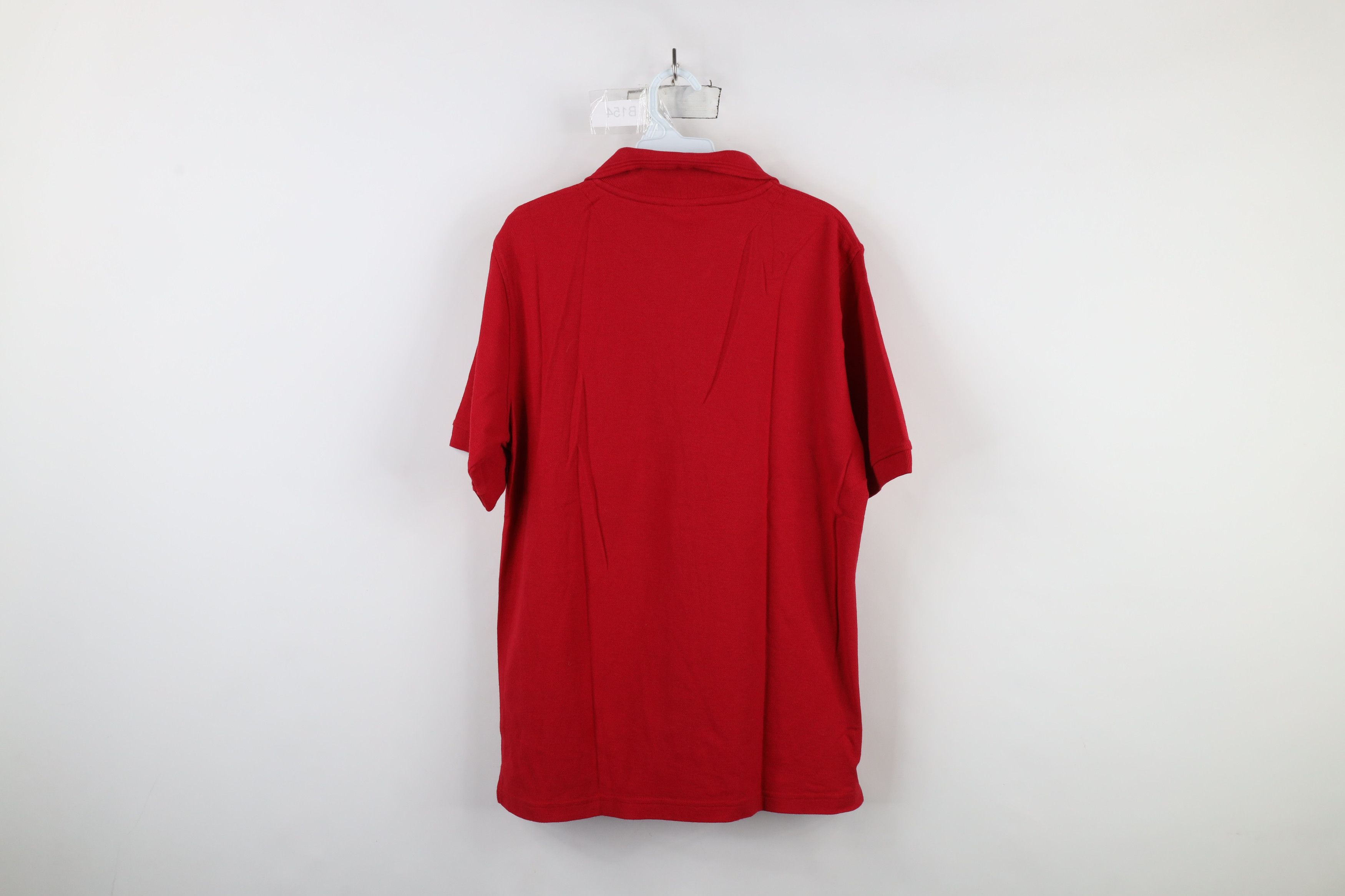 Vintage Vintage 90s Streetwear Blank Cotton Knit Golf Polo Shirt Red Size US M / EU 48-50 / 2 - 10 Thumbnail