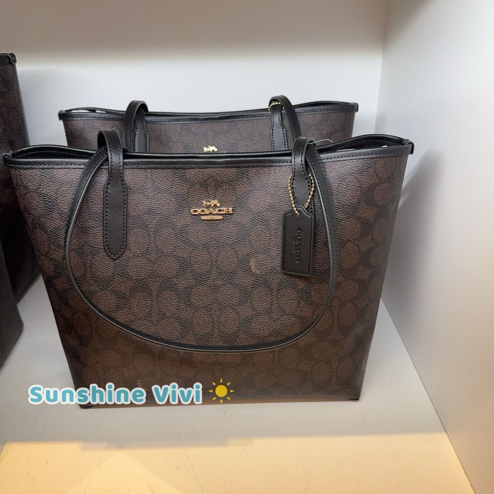 Coach NWT bundle Coach Medium City Tote CDX82 & CN119 Motif Chain Size ONE SIZE - 4 Thumbnail