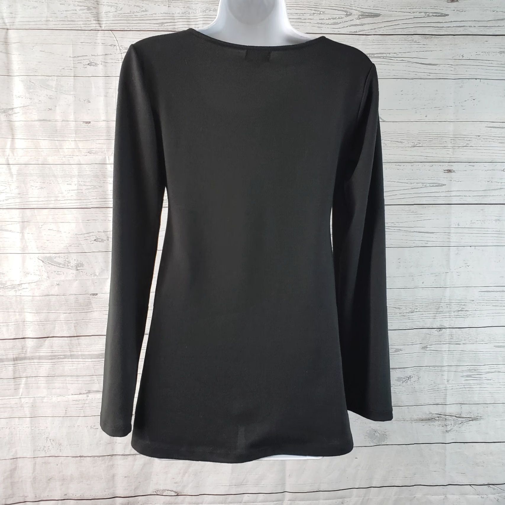 Vintage Coline Womens Blouse Geometric Long Sleeve S Black Geometric Coline Blouse Short Sleeve? Size S / US 4 / IT 40 - 4 Thumbnail